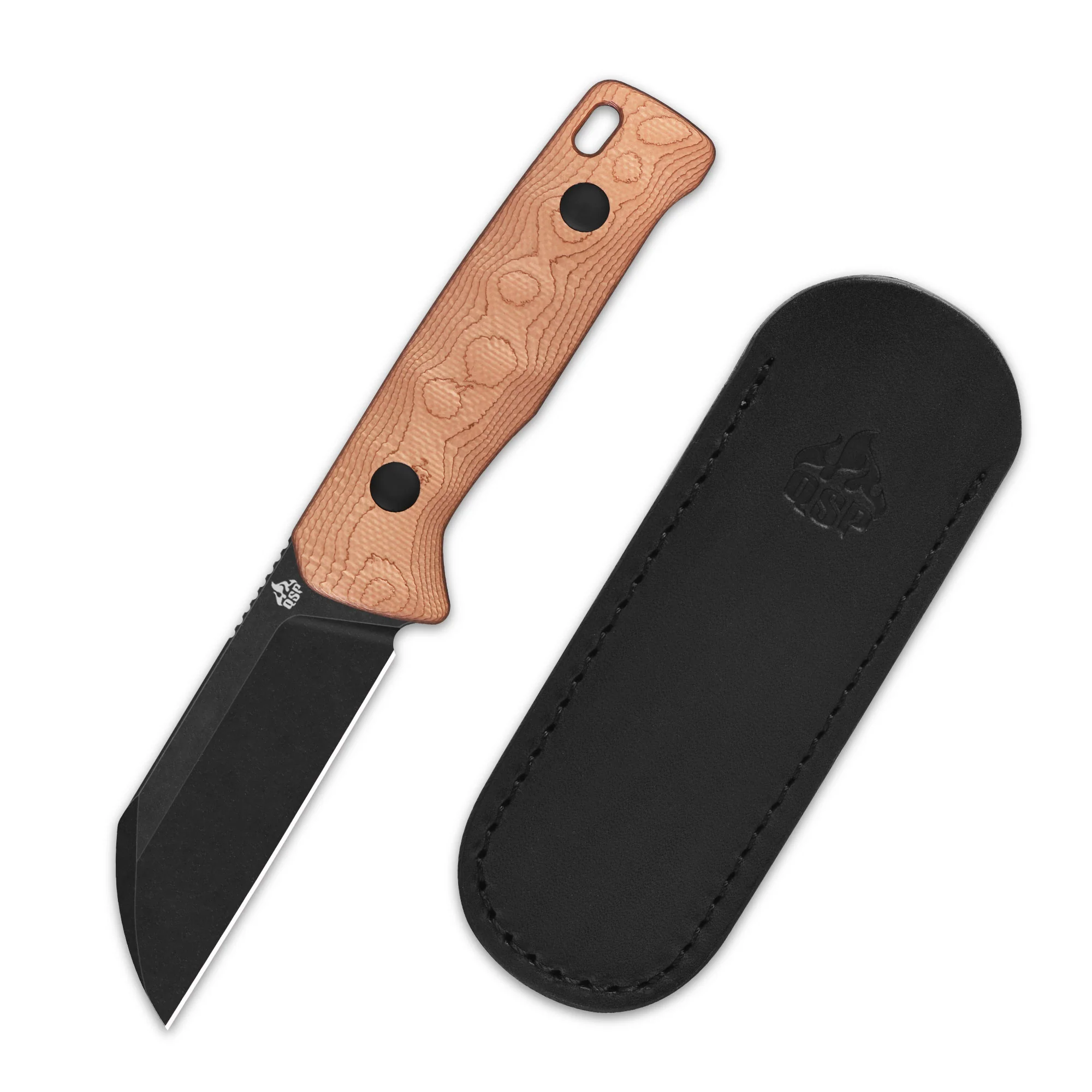 QSP Baby Penguin 14C28N blade G10 with copper foil handle with Clip Slip sheath - Image 7