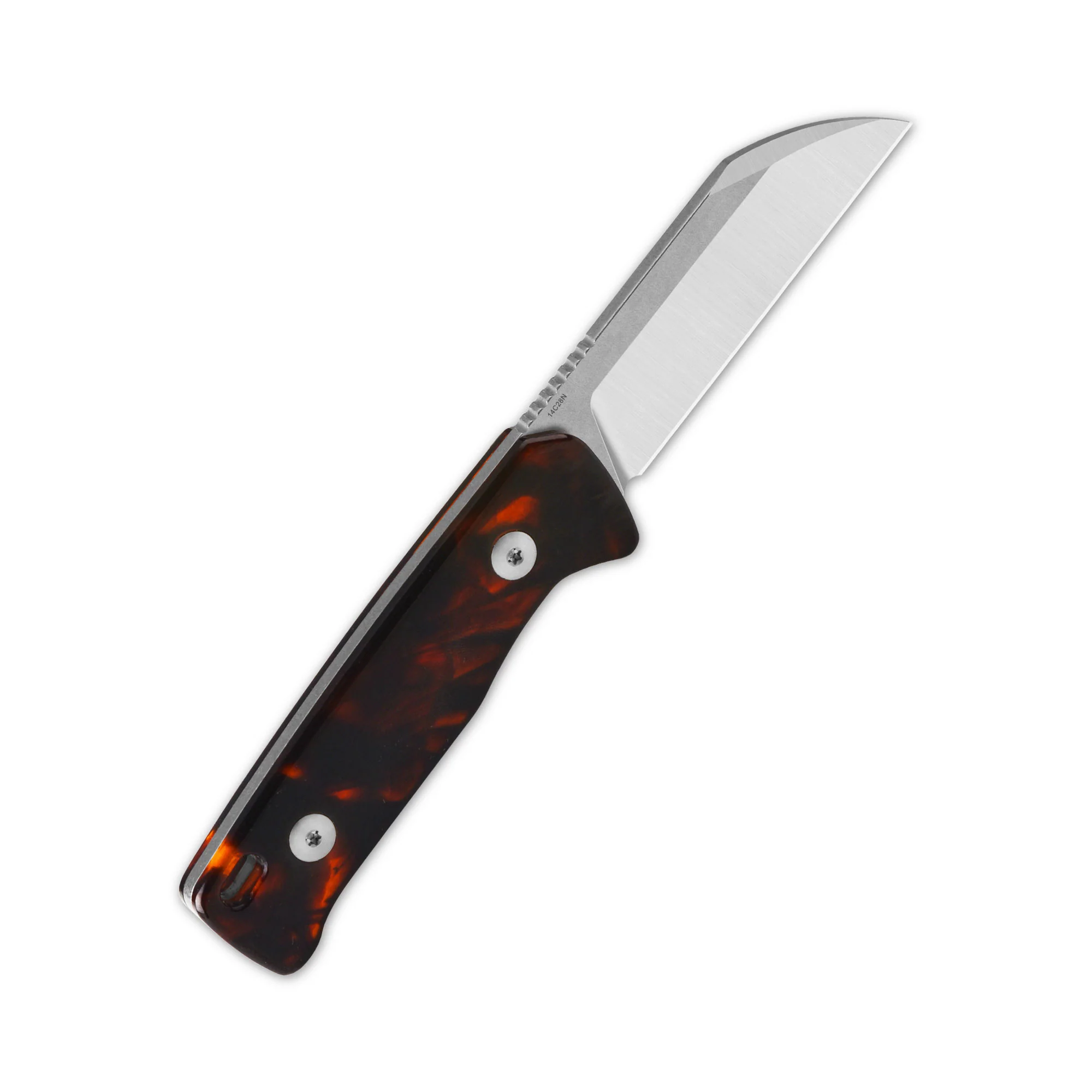 QSP Baby Penguin 14C28N blade Tortoise Resin handle with Clip Slip sheath - Image 3