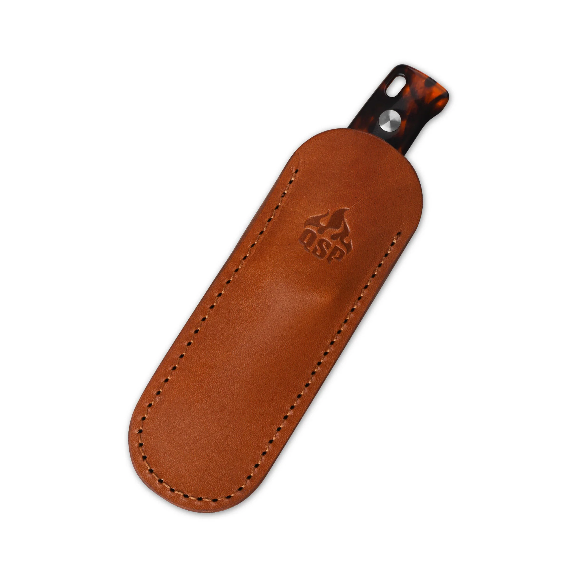 QSP Baby Penguin 14C28N blade Tortoise Resin handle with Clip Slip sheath - Image 4