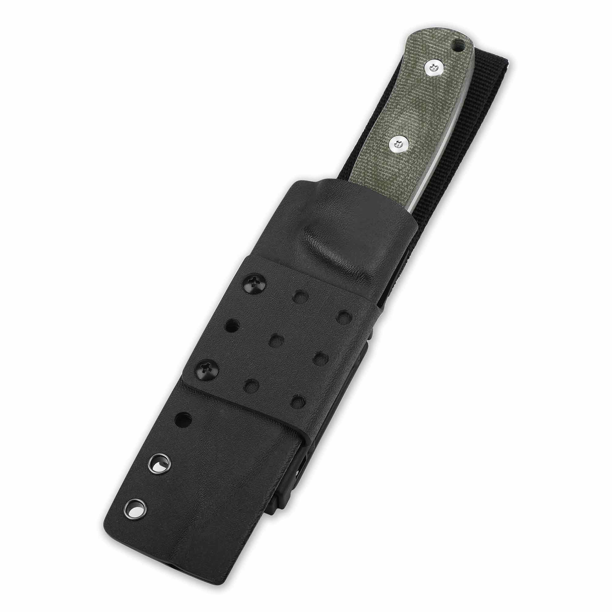 QSP Bison V1 Fixed Blade Knives Hunting knives D2 Blade Micarta handle - Image 10
