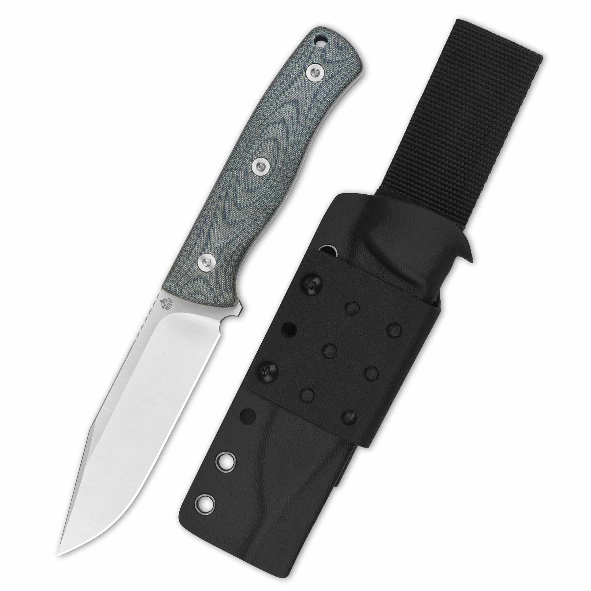 QSP Bison V2 Fixed Blade Knives Hunting knives D2 Blade Micarta handle - Image 6