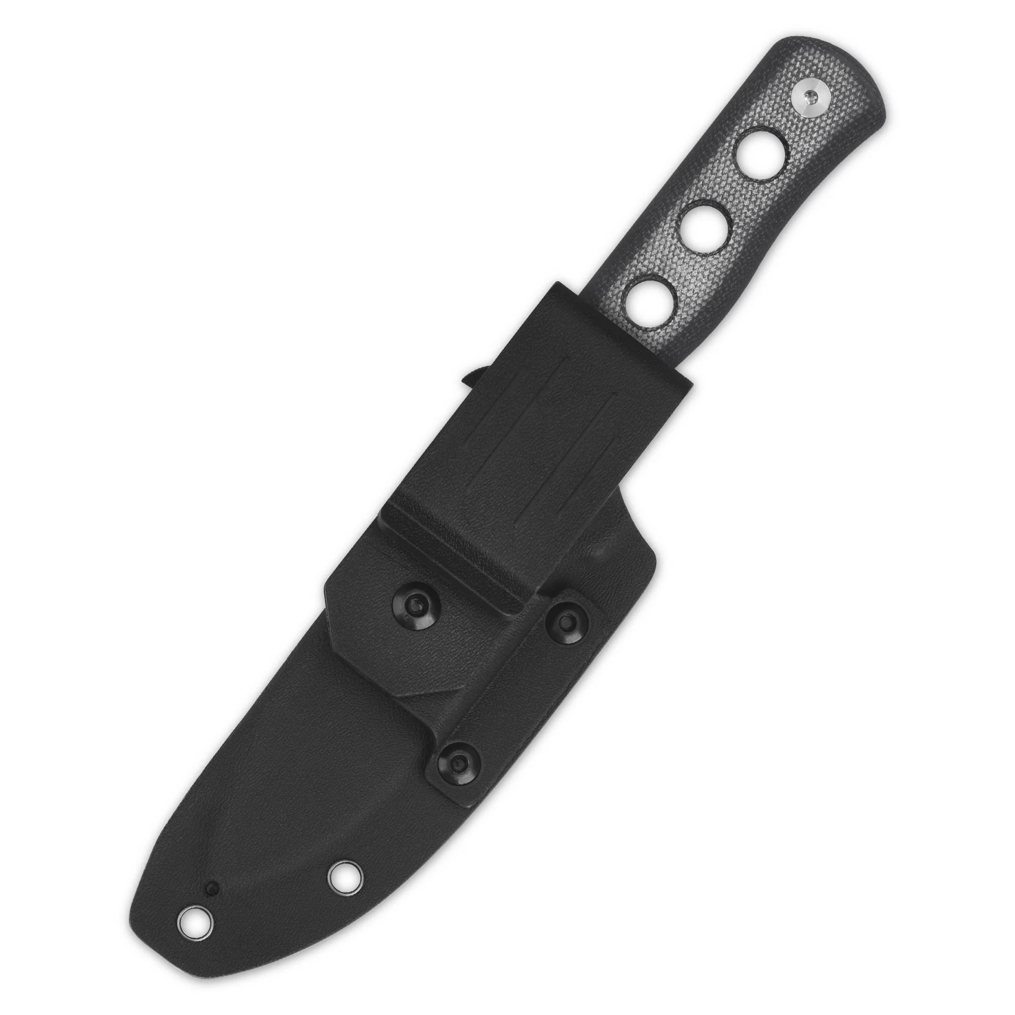 QSP Canary Fixed Blade Knife Cr8Mo2VSi(DC53) Blade Black Micarta Handle - Image 5