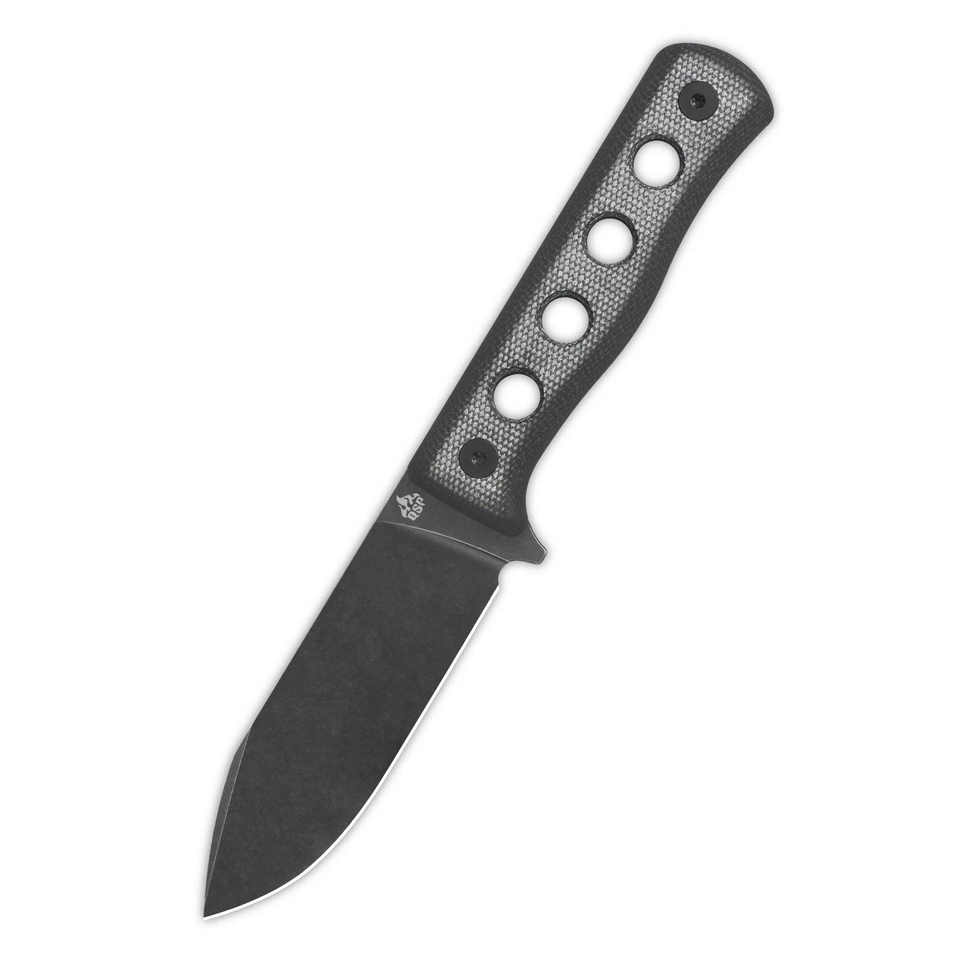QSP Canary Fixed Blade Knife Cr8Mo2VSi(DC53) Blade Black Micarta Handle - Image 7