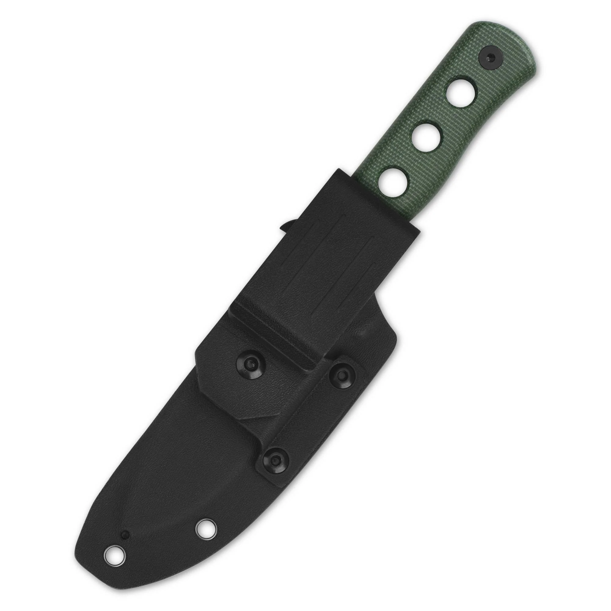 QSP Canary Fixed Blade Knife Cr8Mo2VSi(DC53) Blade Green Micarta Handle - Image 11