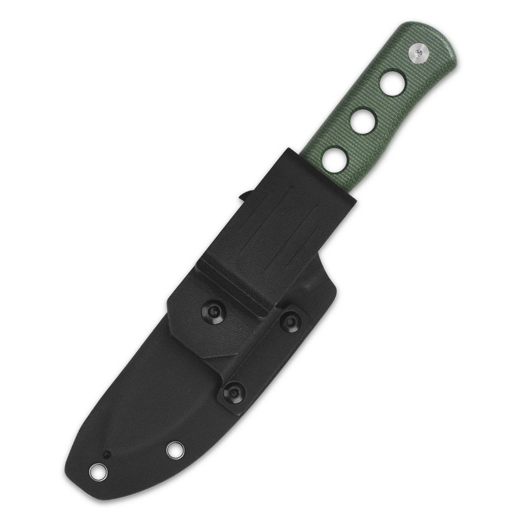QSP Canary Fixed Blade Knife Cr8Mo2VSi(DC53) Blade Green Micarta Handle - Image 5