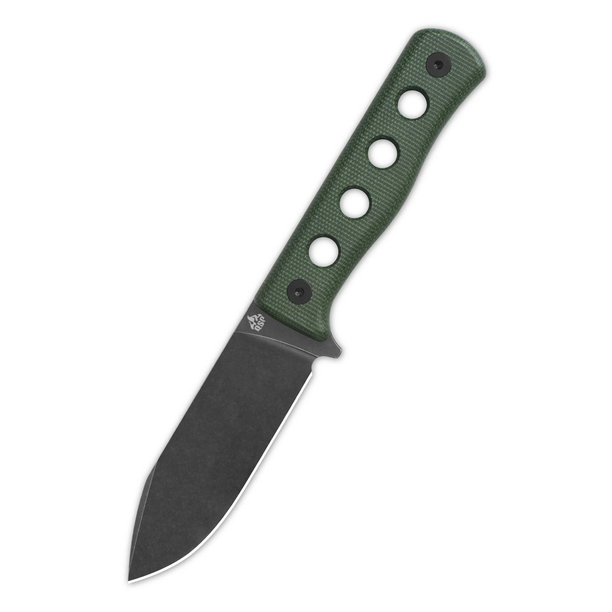 QSP Canary Fixed Blade Knife Cr8Mo2VSi(DC53) Blade Green Micarta Handle - Image 7