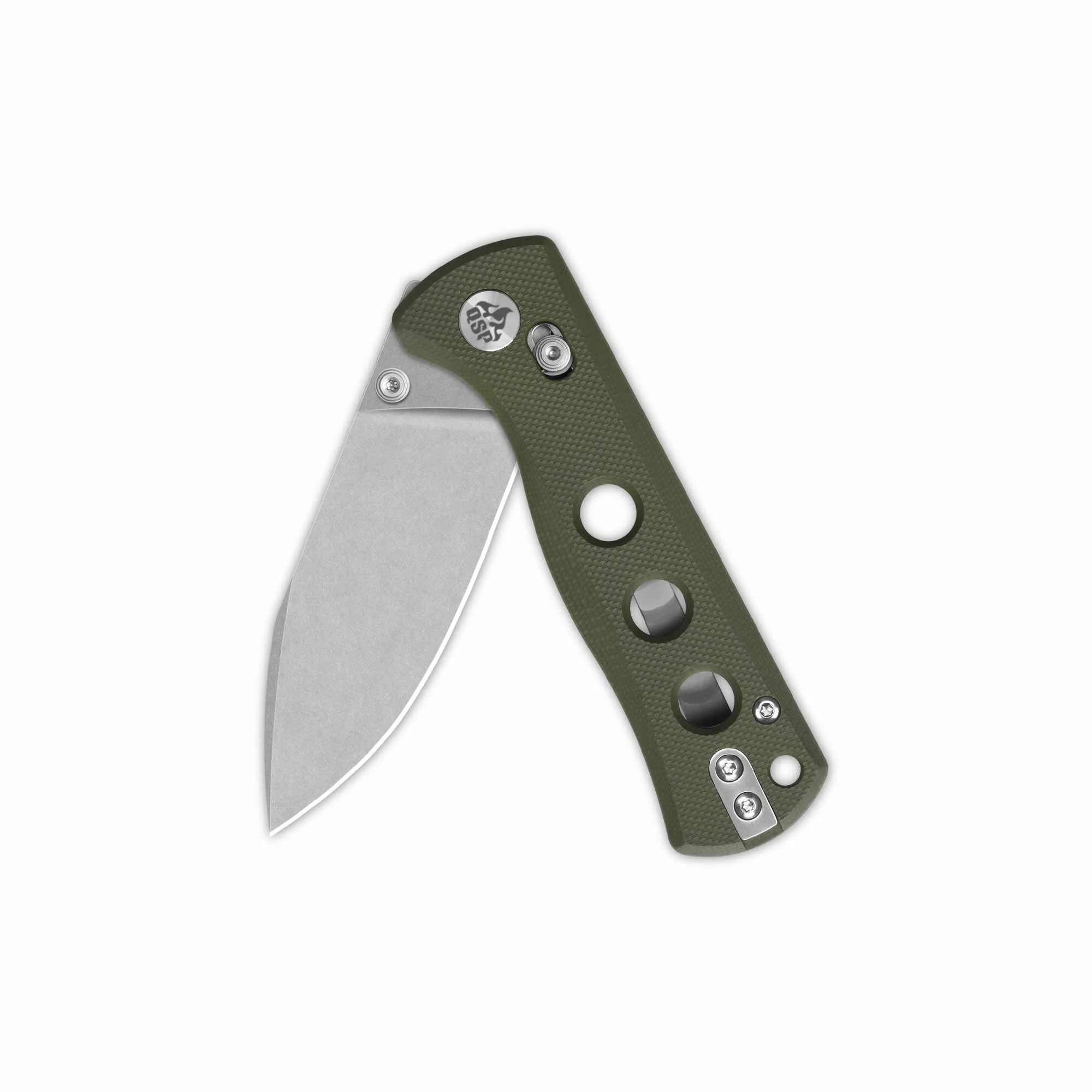 QSP Canary Glyde Lock Pocket Knife 14C28N Blade Olive Green G10 Handle - Image 3