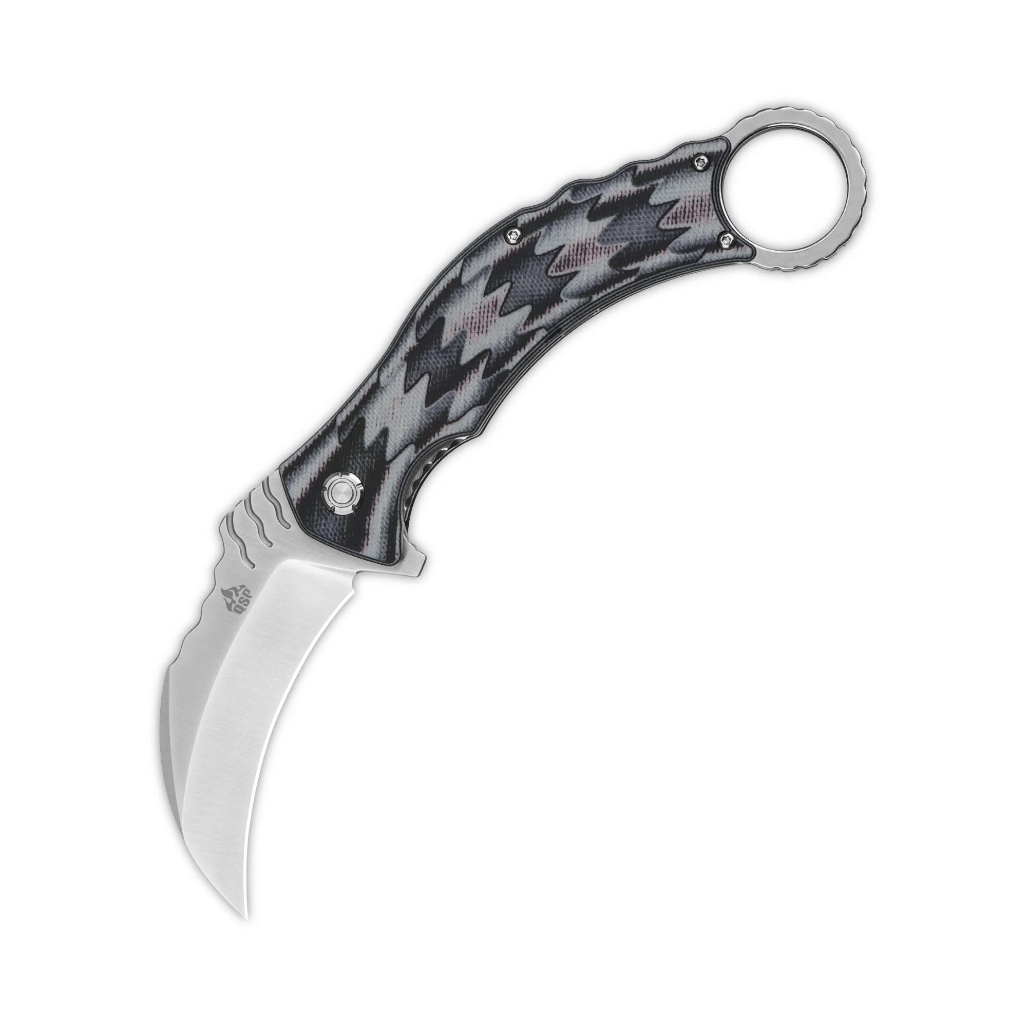 QSP Eagle Liner Lock Pocket Knife D2 Blade G10 Handle - Image 9