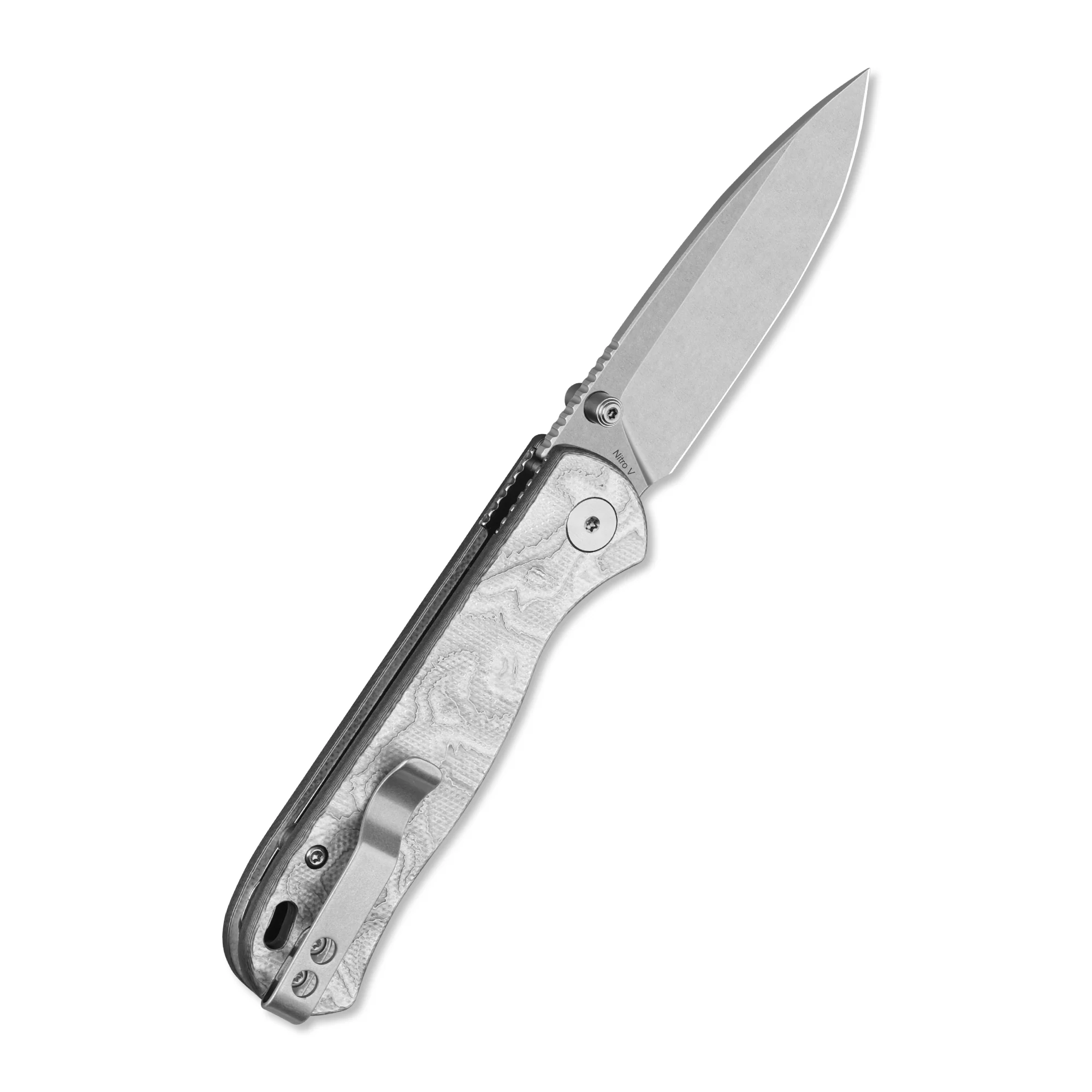 QSP Ferret Liner Lock Pocket Knife Notro V blade Aluminum Foil G10 handle - Image 4