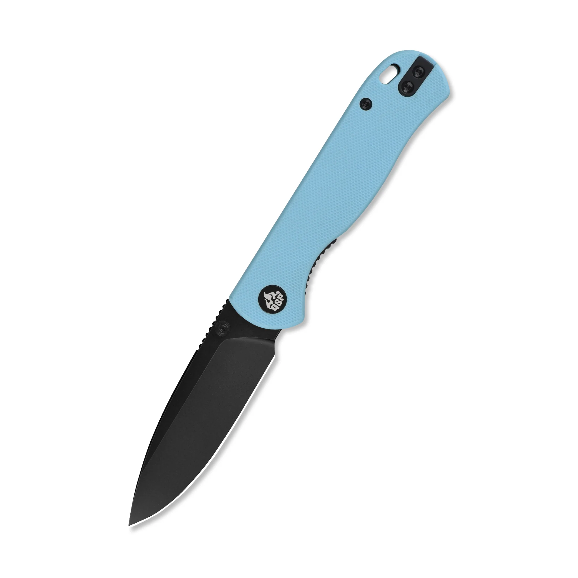 QSP Ferret Liner Lock Pocket Knife Notro V blade Sky blue G10 handle - Image 5