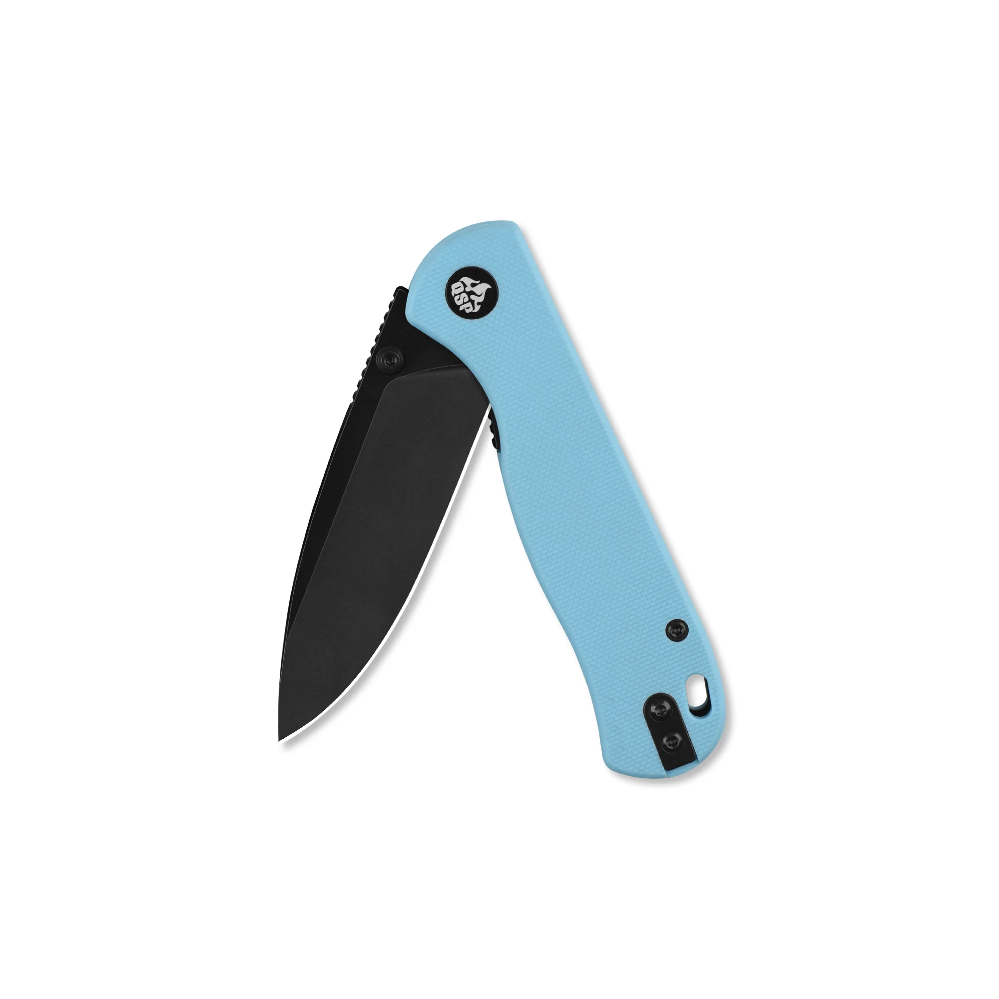 QSP Ferret Liner Lock Pocket Knife Notro V blade Sky blue G10 handle - Image 7