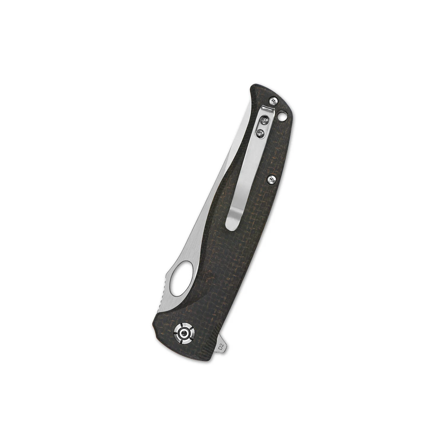 QSP Gavial Liner Lock Pocket Knife D2 Blade Micarta Handle - Image 4