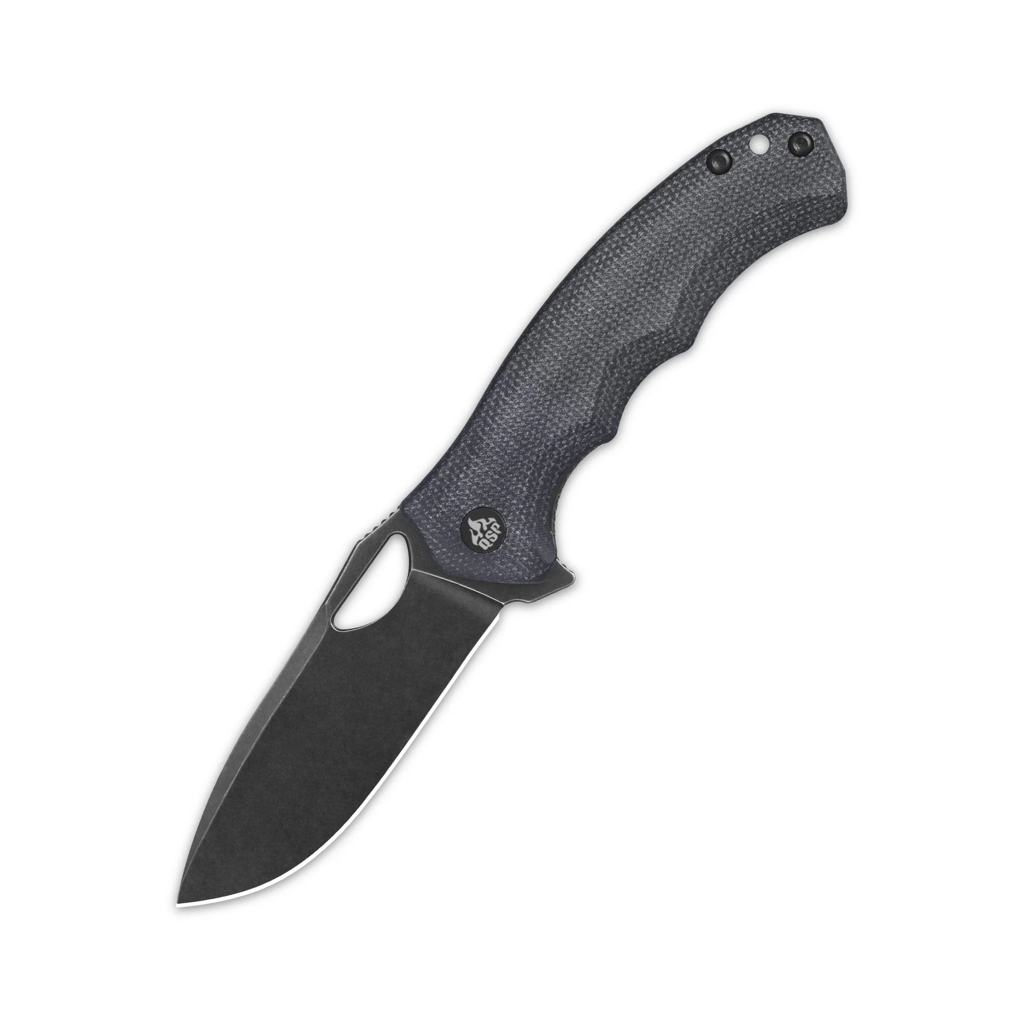 QSP Gorilla Liner Lock Pocket Knife 14C28N Blade Black Micarta Handle - Image 5