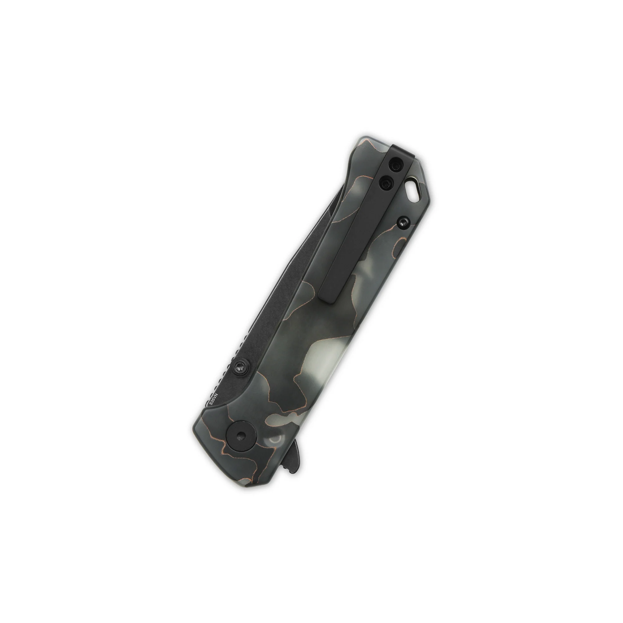 QSP Grebe T Button Lock Pocket Knife S35VN blade Raffir resin Glow in Dark Handle - Image 8