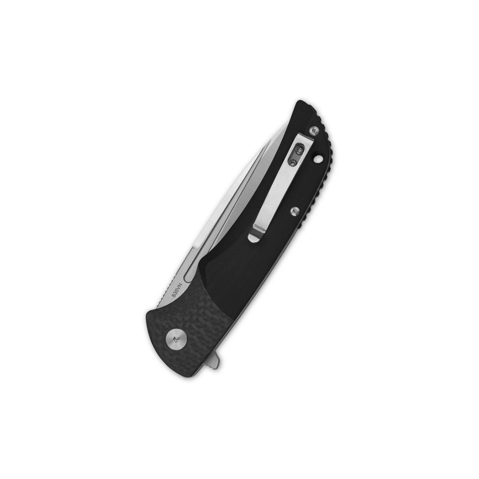 QSP Harpyie Liner Lock Pocket Knife CPM S35VN Blade Carbon Fiber w/G10 Handle - Image 6