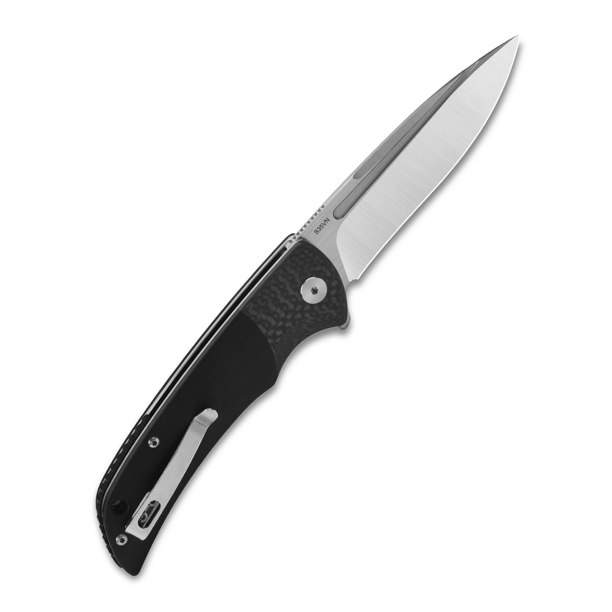 QSP Harpyie Liner Lock Pocket Knife CPM S35VN Blade Carbon Fiber w/G10 Handle - Image 8