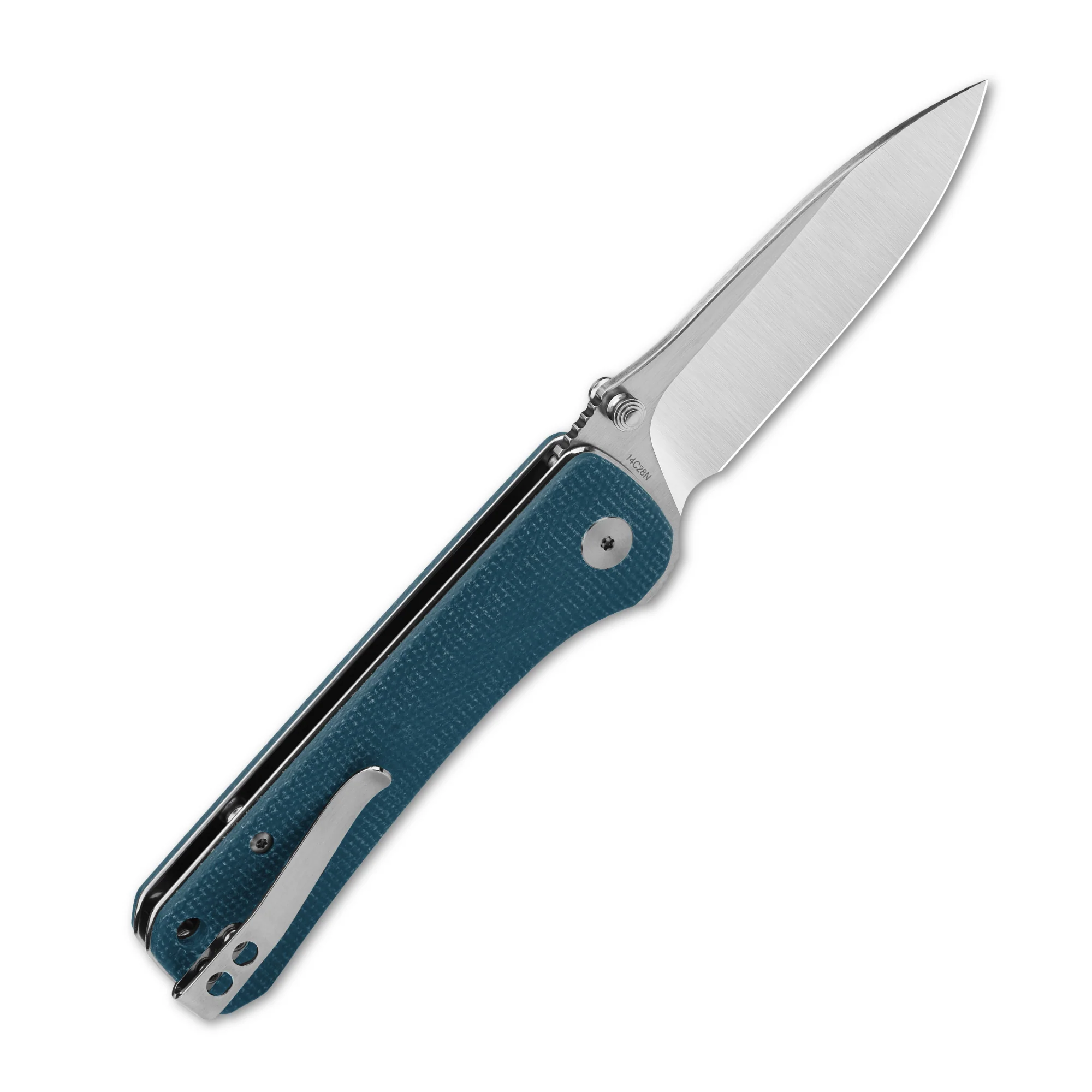 QSP Hawk Liner Lock Pocket Knife 14C28N Blade with Micarta Handle - Image 12