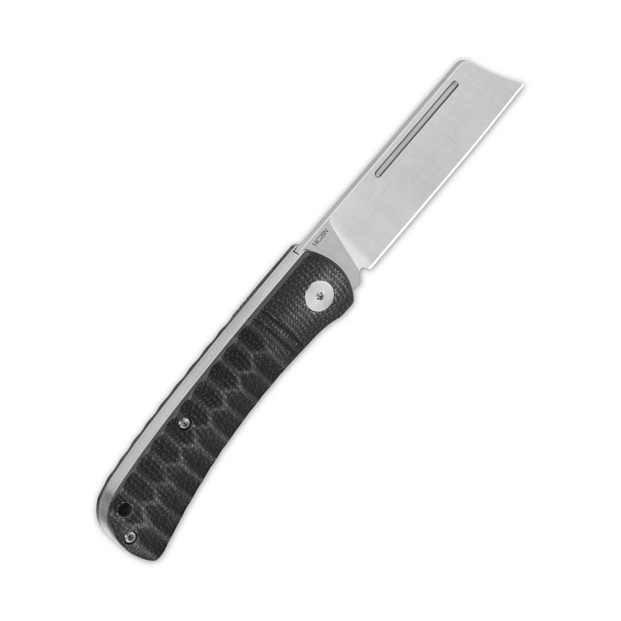 QSP Hedgehog Slip Joint Pocket Knife 14C28N blade Micarta Handle-Cleaver - Image 18