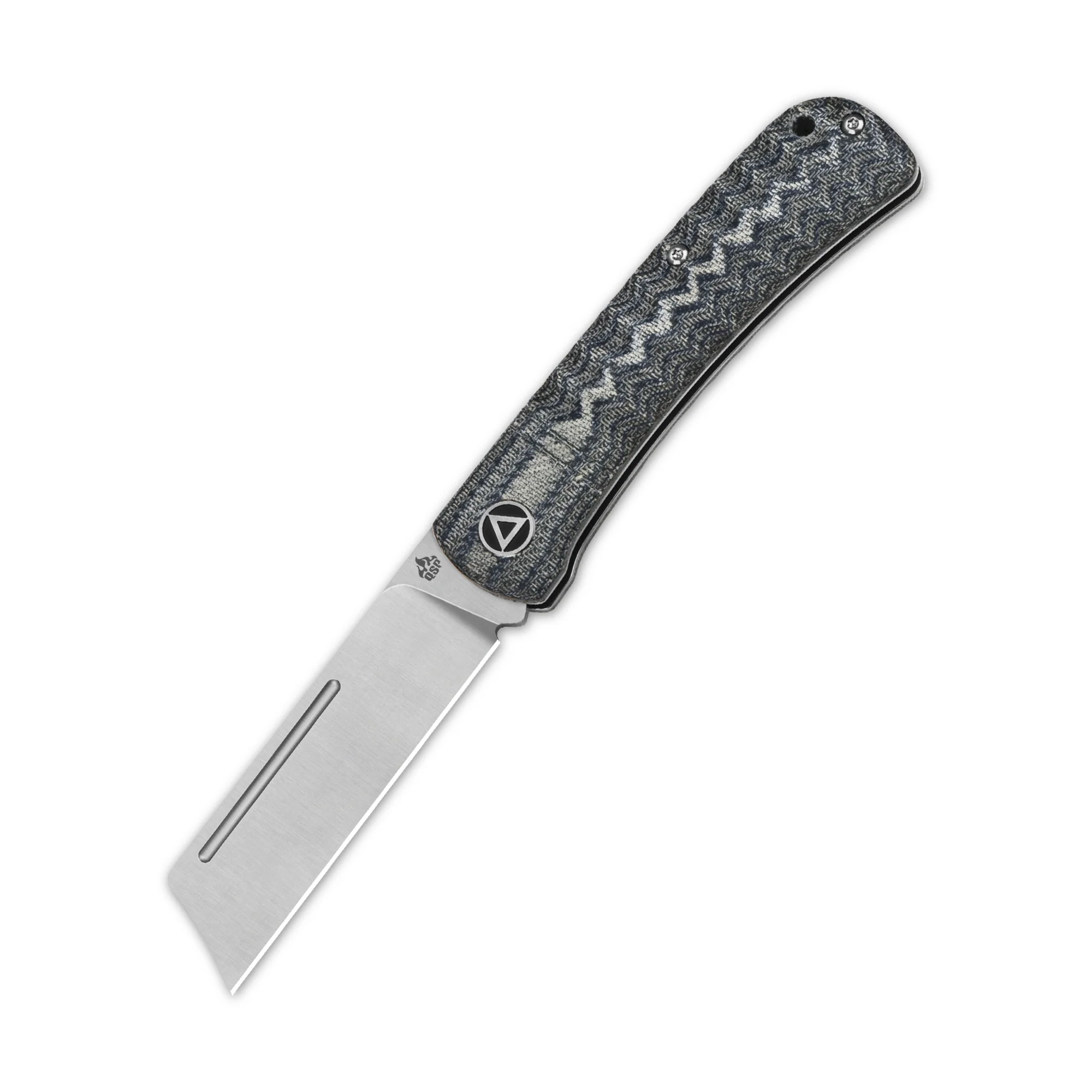 QSP Hedgehog Slip Joint Pocket Knife 14C28N blade Micarta Handle-Cleaver - Image 9