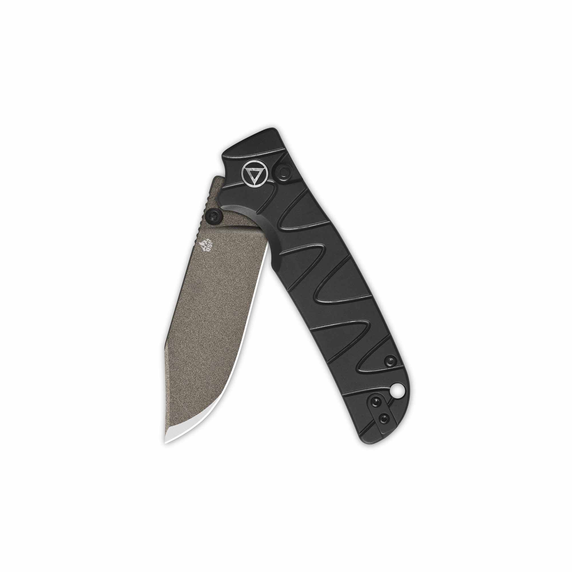 QSP Kali Button Lock Pocket Knife 14C28N Blade Black Aluminium Handle - Image 3