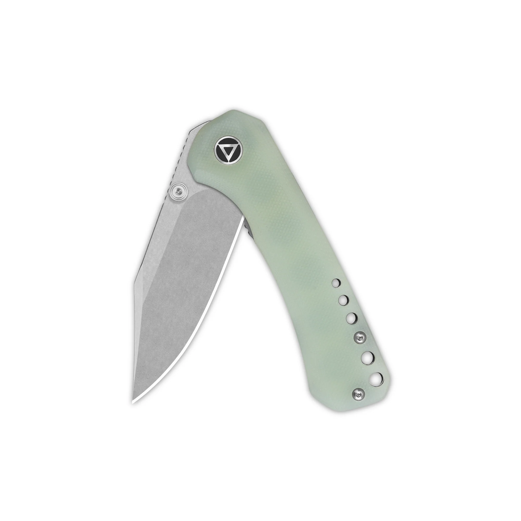 QSP Kestrel Pocket knife 14C28N blade Jade G10 handle - Image 4