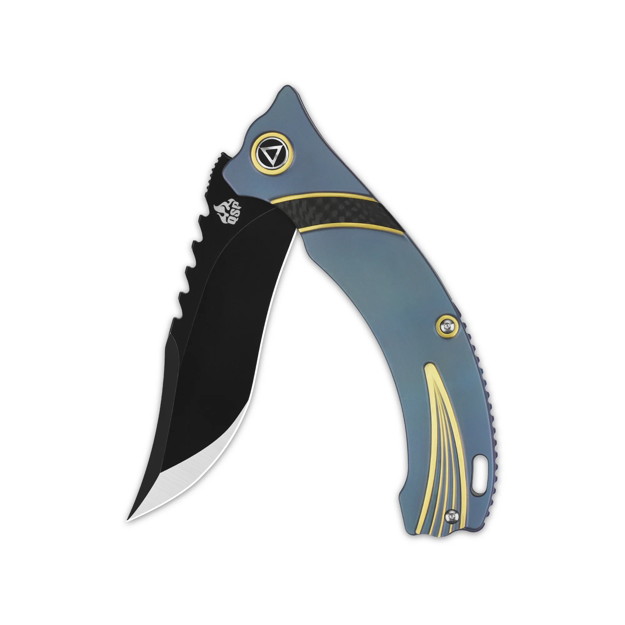 QSP Kylin Frame Lock Pocket Knife CPM S35VN Blade Titanium Handle - Image 3