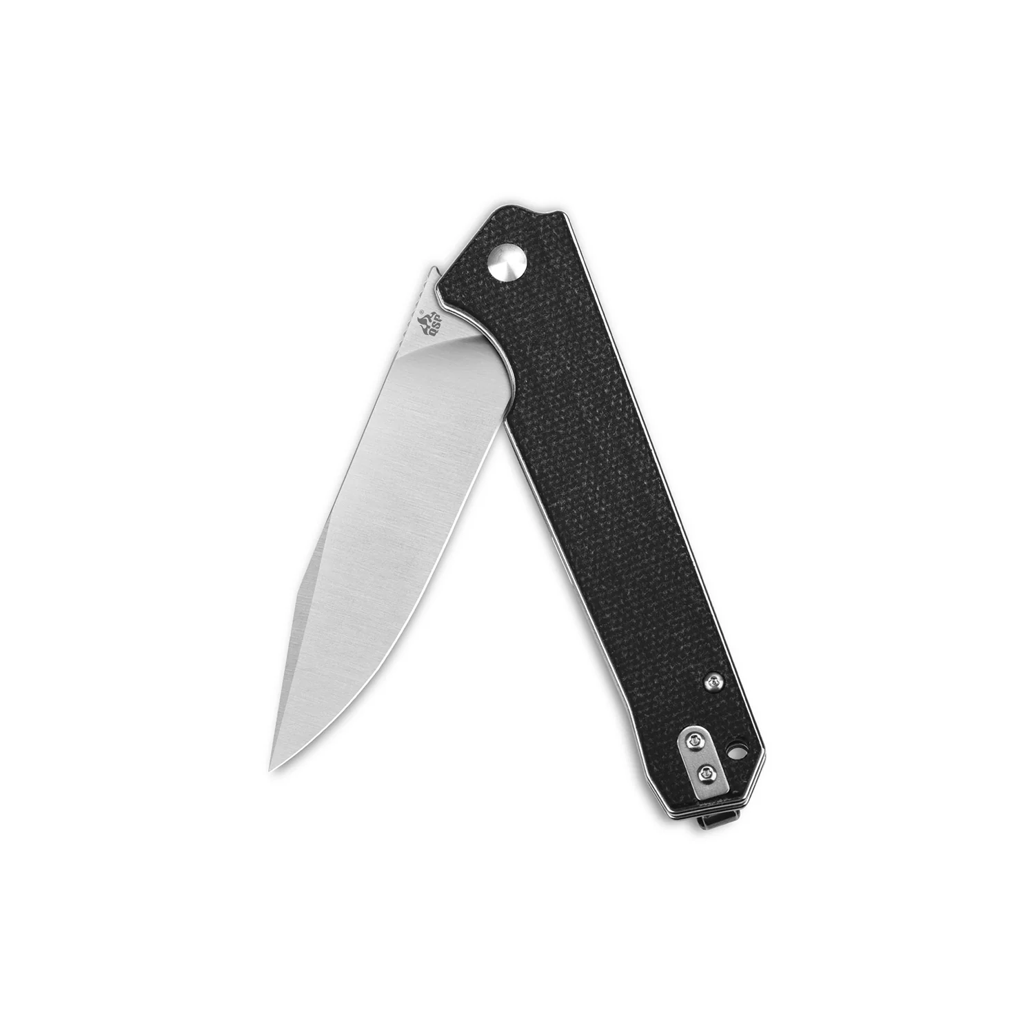 QSP Mamba V2 Liner Lock Pocket Knife D2 Blade Black Micarta Handle - Image 3