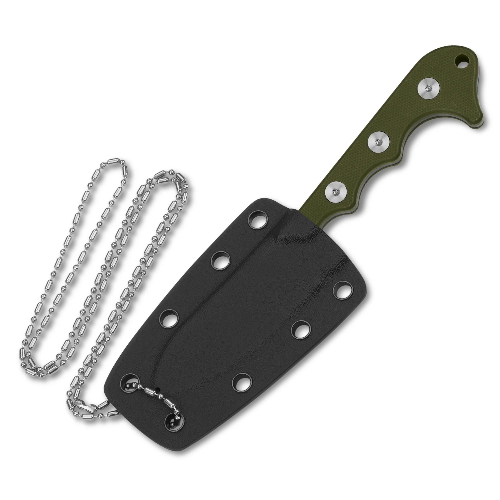 QSP Neckmuk Neck Knfie D2 blade G10 handle with Kydex sheath - Image 10