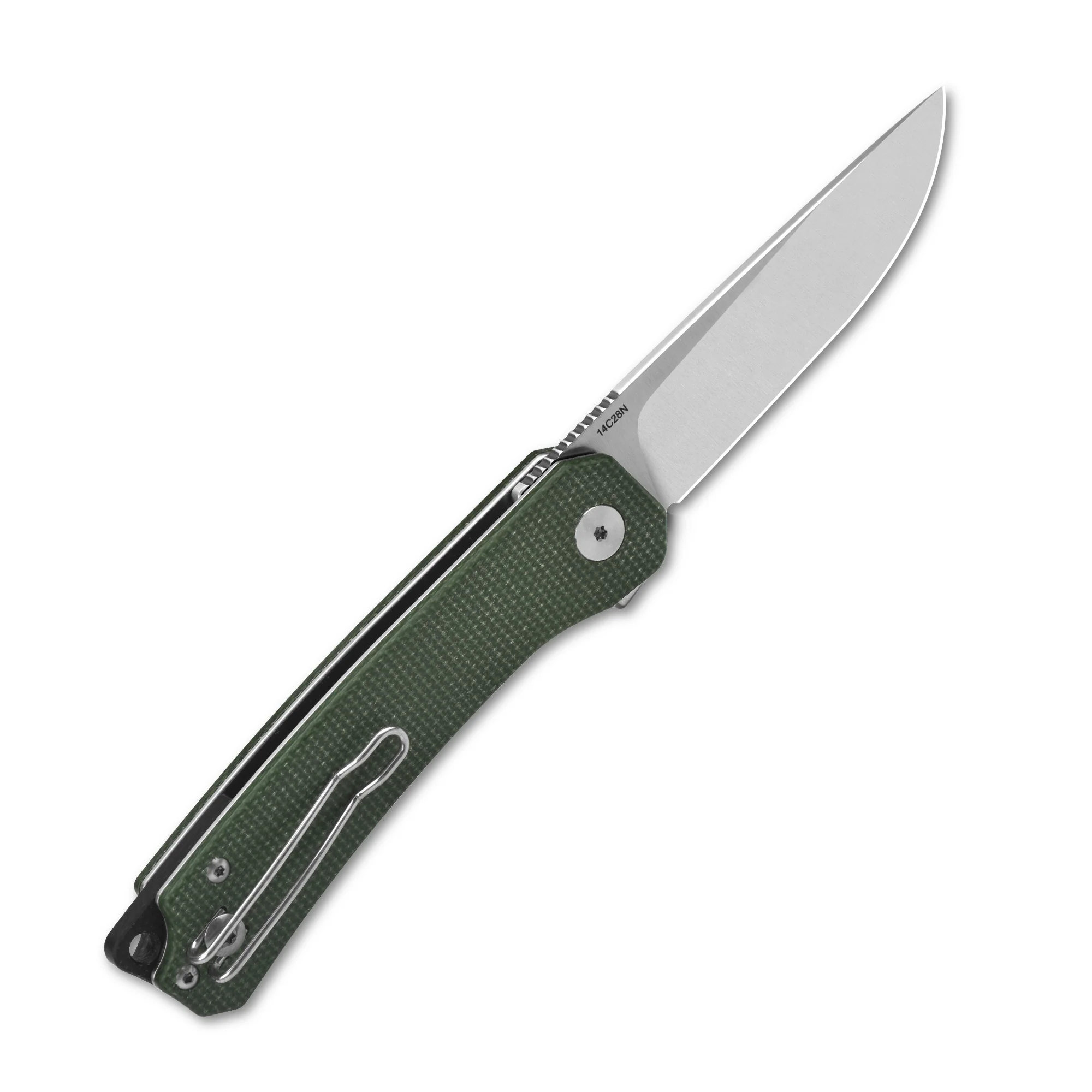 QSP Osprey Liner Lock Pocket Knife 14C28N Blade Micarta Handle - Image 12
