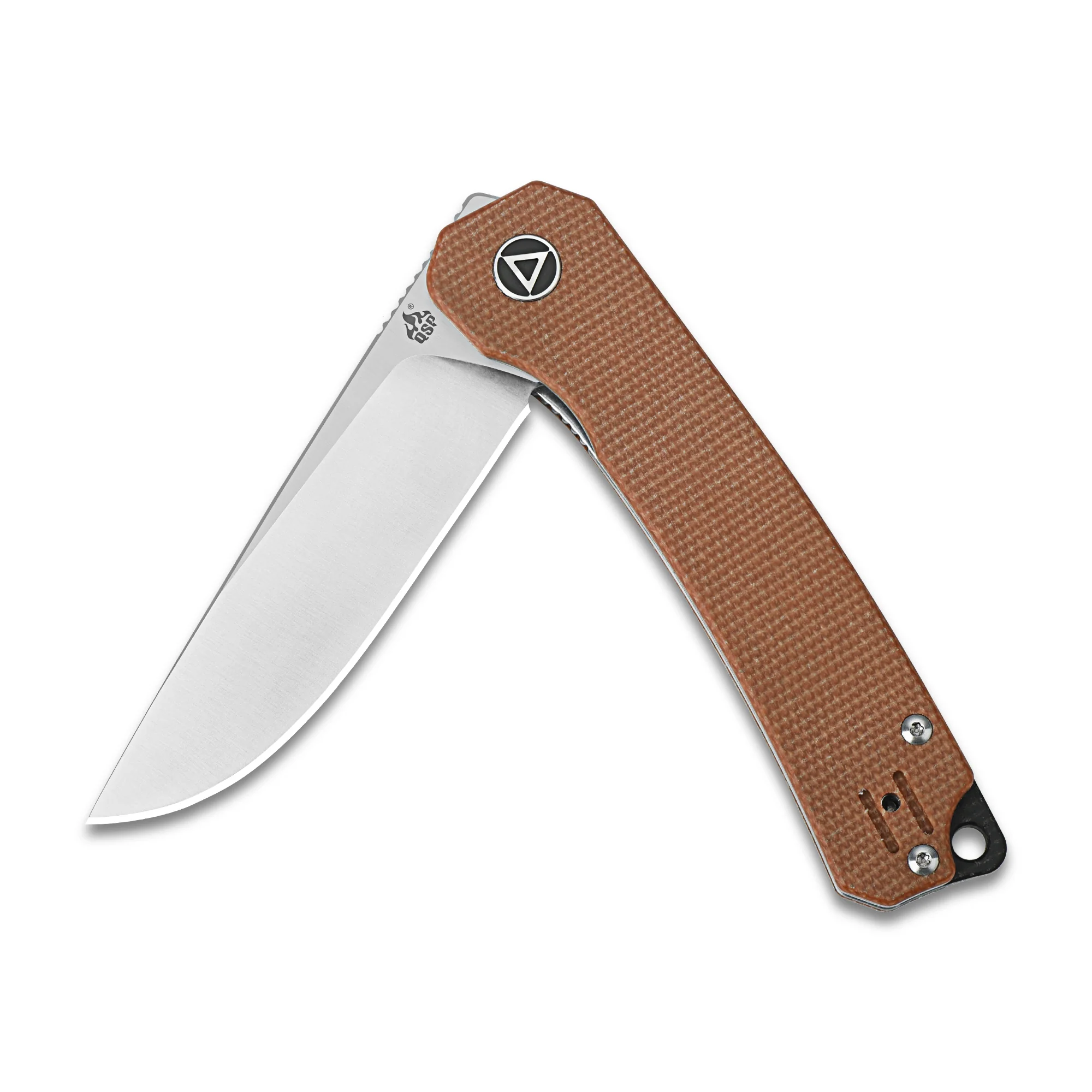 QSP Osprey Liner Lock Pocket Knife 14C28N Blade Micarta Handle - Image 3