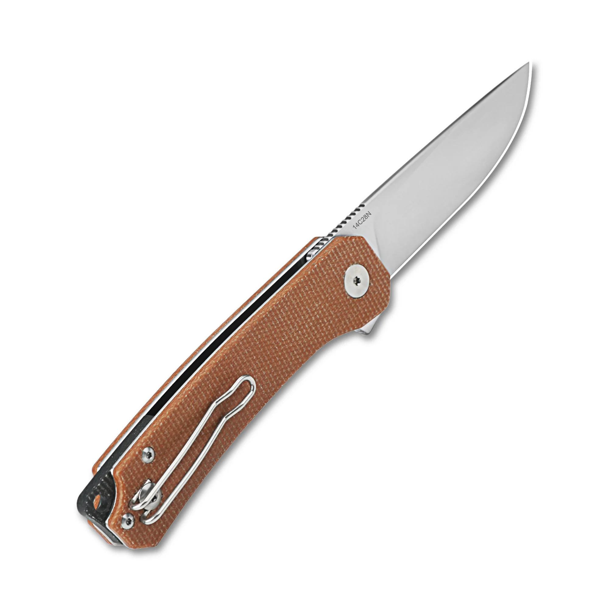 QSP Osprey Liner Lock Pocket Knife 14C28N Blade Micarta Handle - Image 4