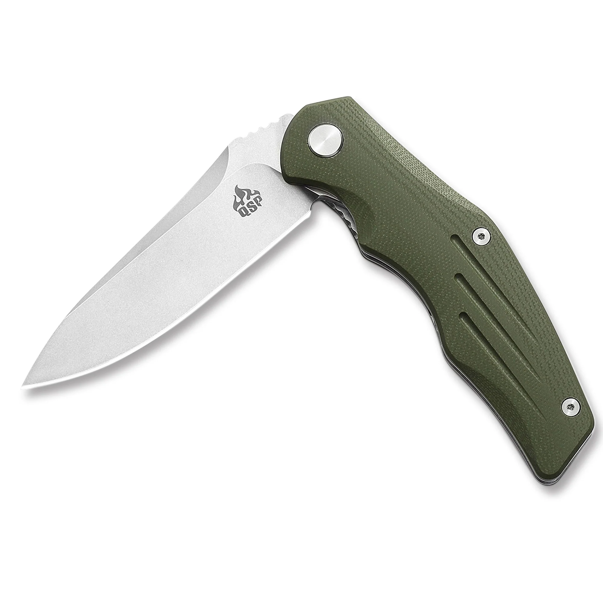 QSP Pangolin Liner Lock Pocket Knife D2 Blade G10 Handle - Image 7