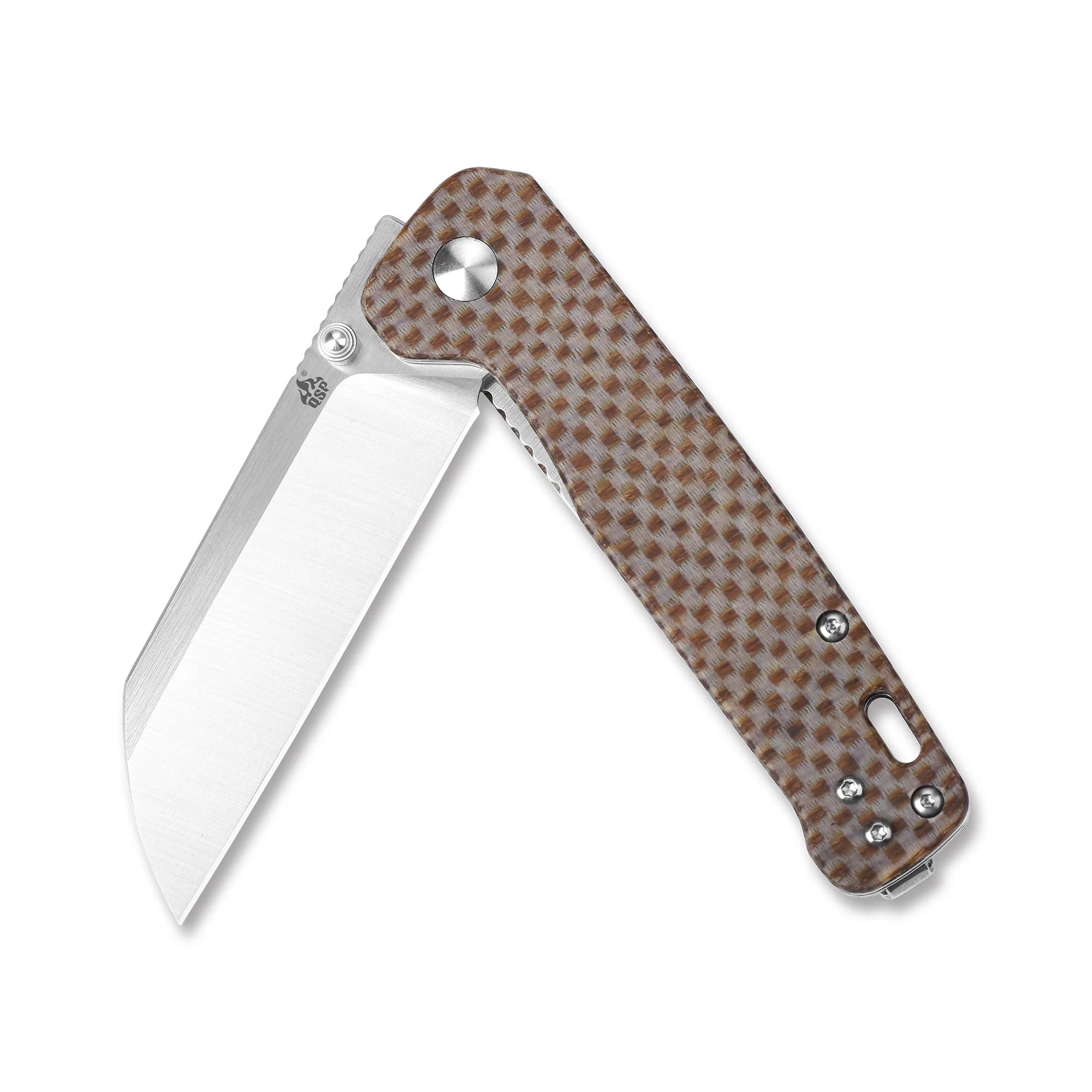 QSP Penguin Liner Lock Pocket Knife D2 blade Micarta handle - Image 3