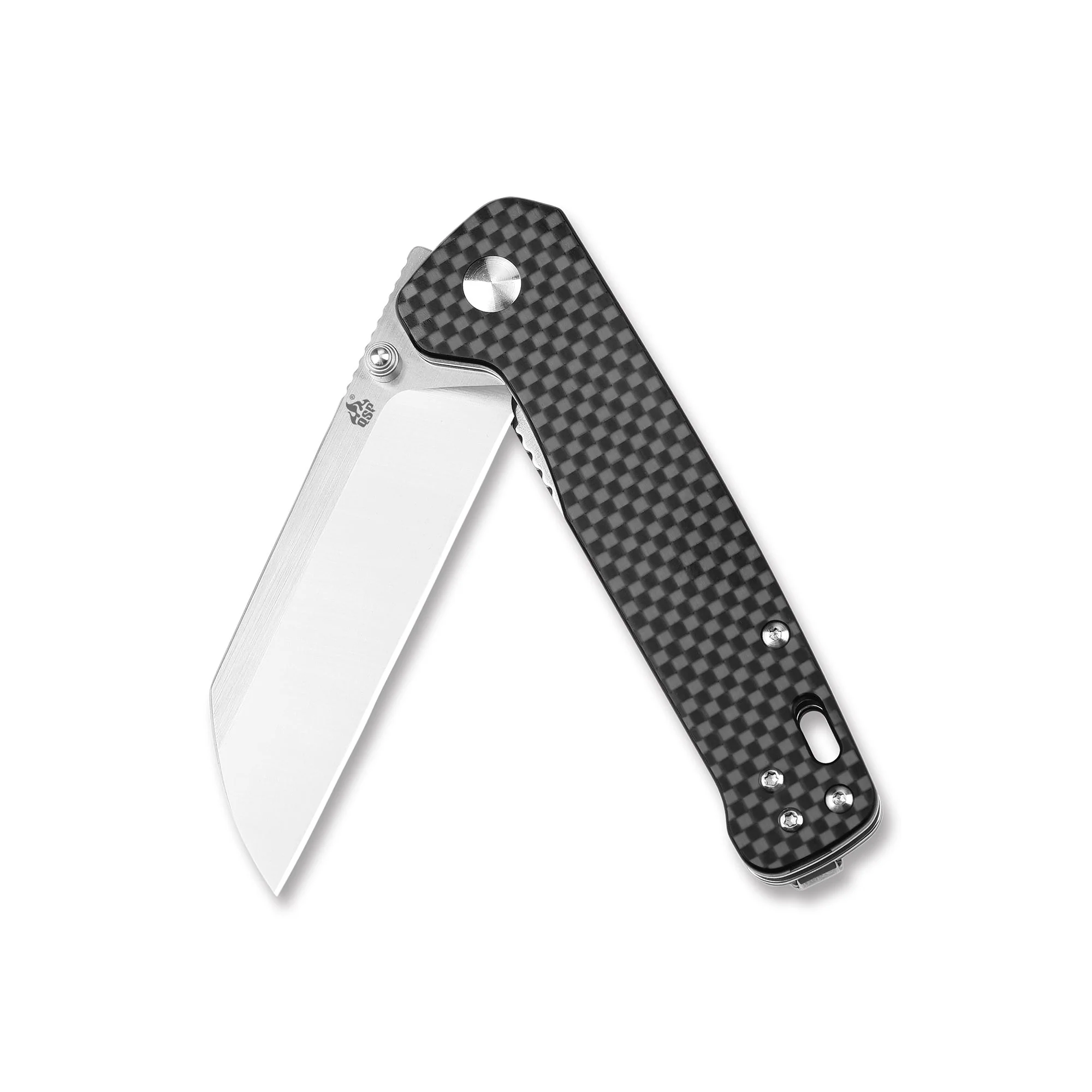 QSP Penguin Liner Lock Pocket Knife D2 Blade Carbon Fiber overlay G10 Handle - Image 3