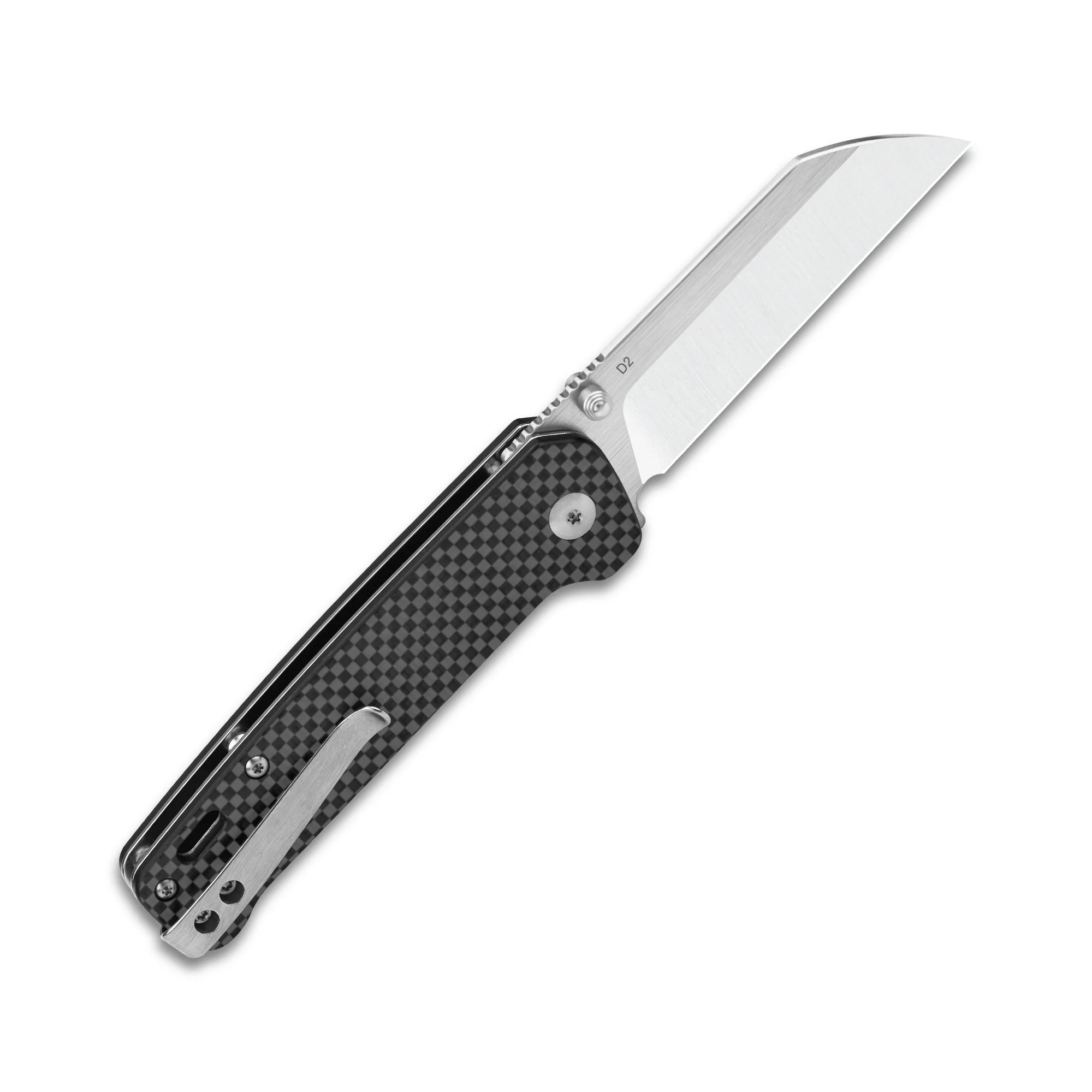 QSP Penguin Liner Lock Pocket Knife D2 Blade Carbon Fiber overlay G10 Handle - Image 4