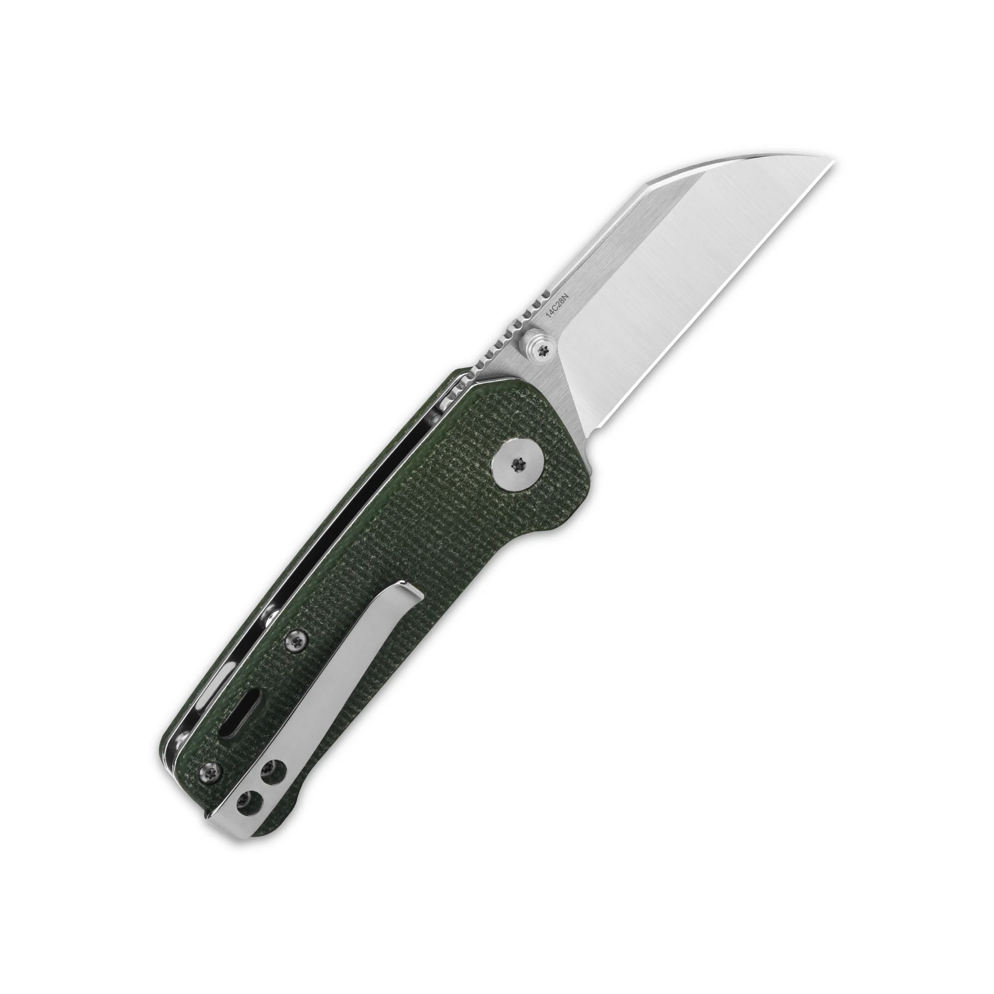QSP Penguin Mini Liner Lock Pocket Knife 14C28N Blade Micarta Handle - Image 12