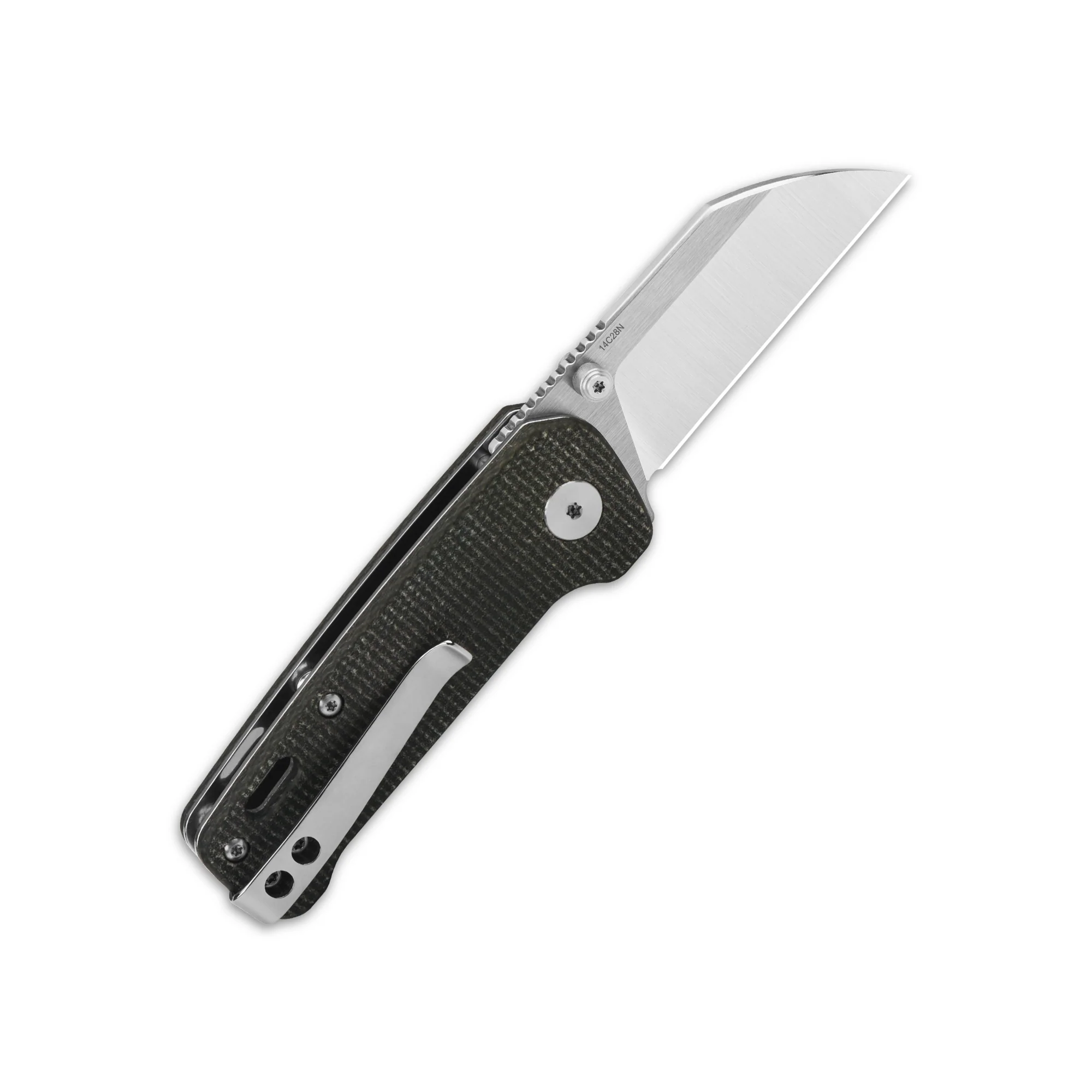 QSP Penguin Mini Liner Lock Pocket Knife 14C28N Blade Micarta Handle - Image 4