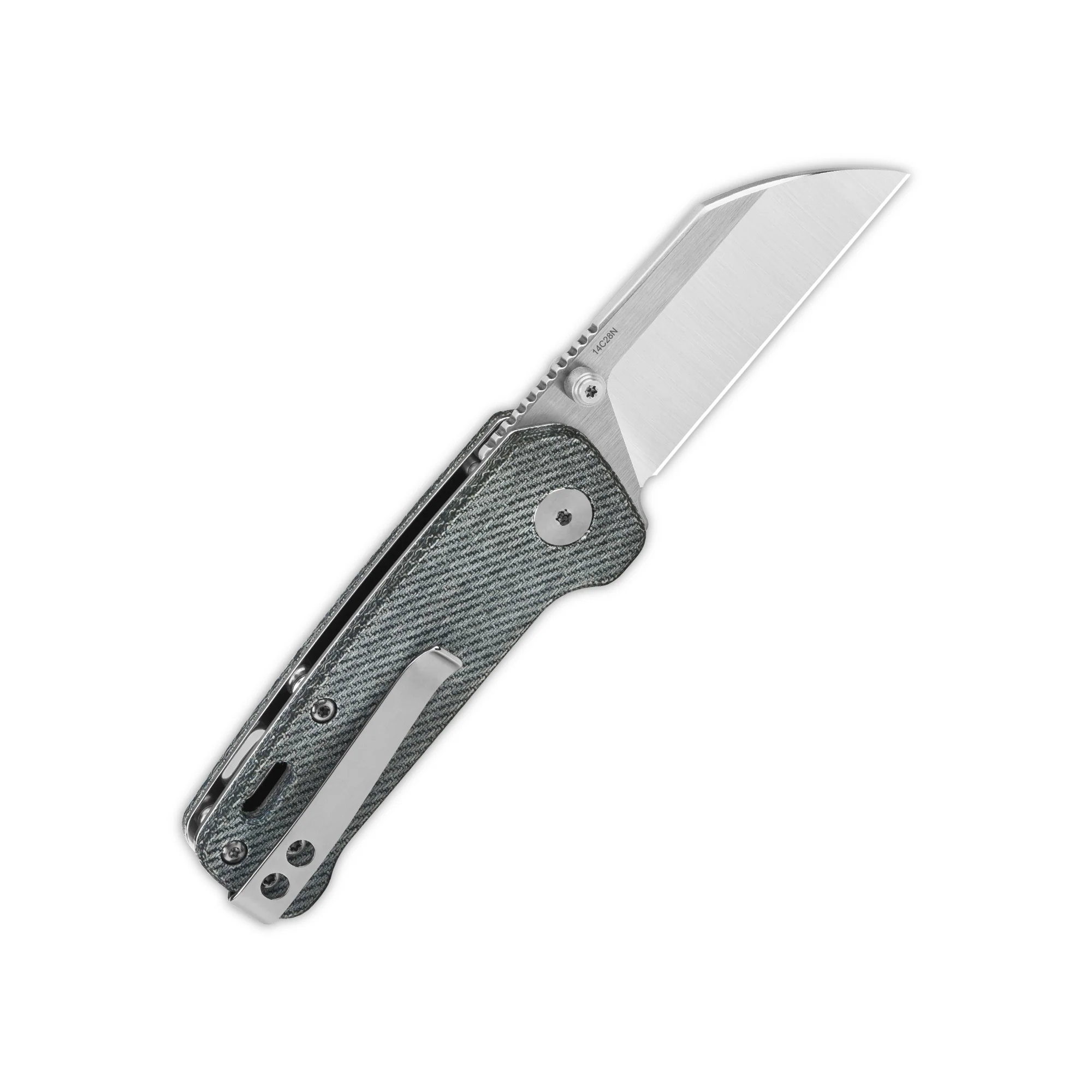 QSP Penguin Mini Liner Lock Pocket Knife 14C28N Blade Micarta Handle - Image 8