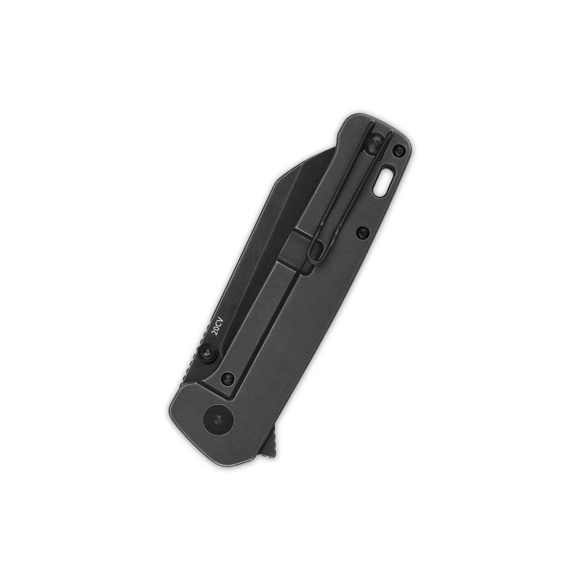 QSP Penguin Plus (Penguin XL ) Frame Lock Pocket Knife 20CV Blade Yellow Green Camo CF and Ti Handle - Image 6