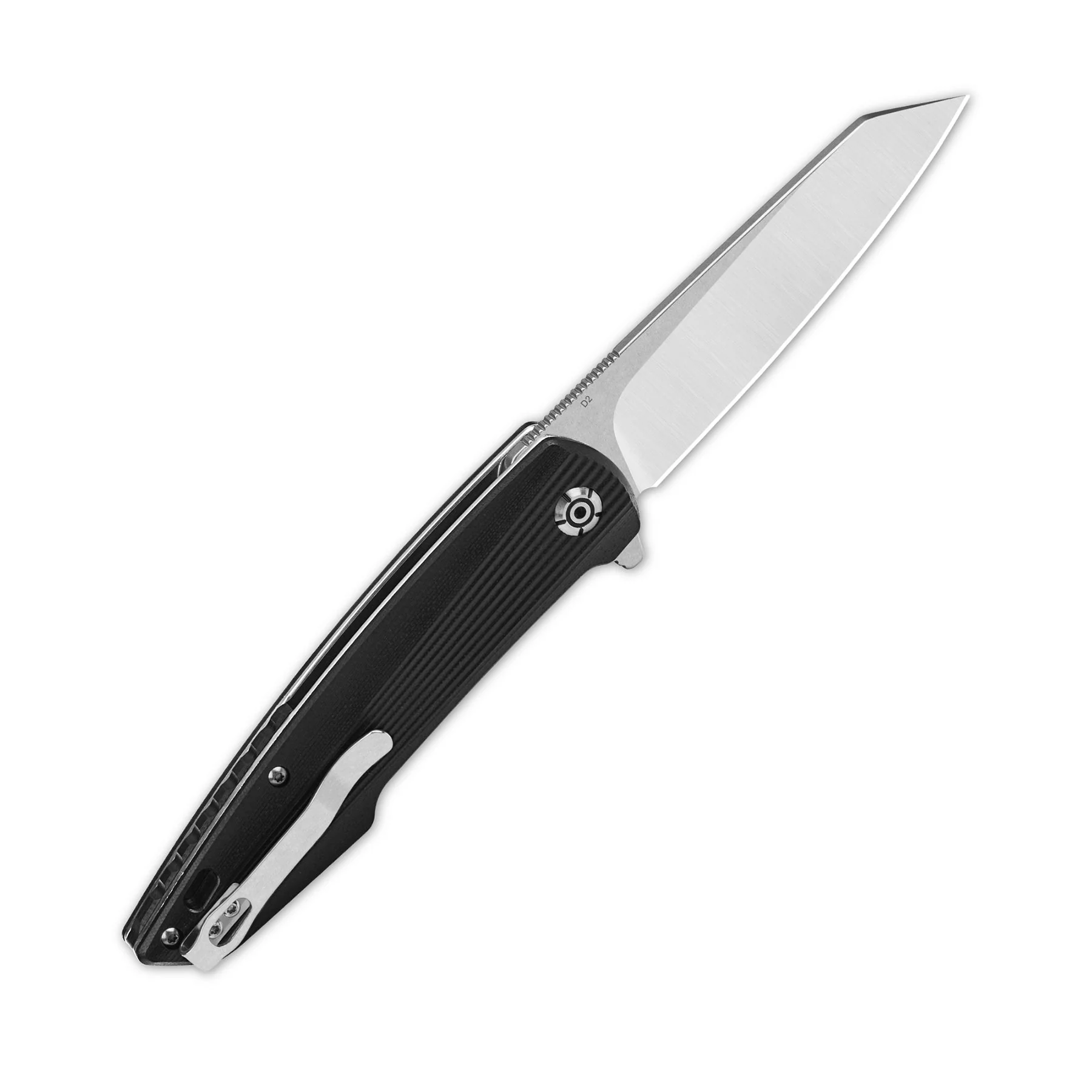 QSP Phoenix Liner Lock Pocket Knife D2 blade Black G10 Handle - Image 4