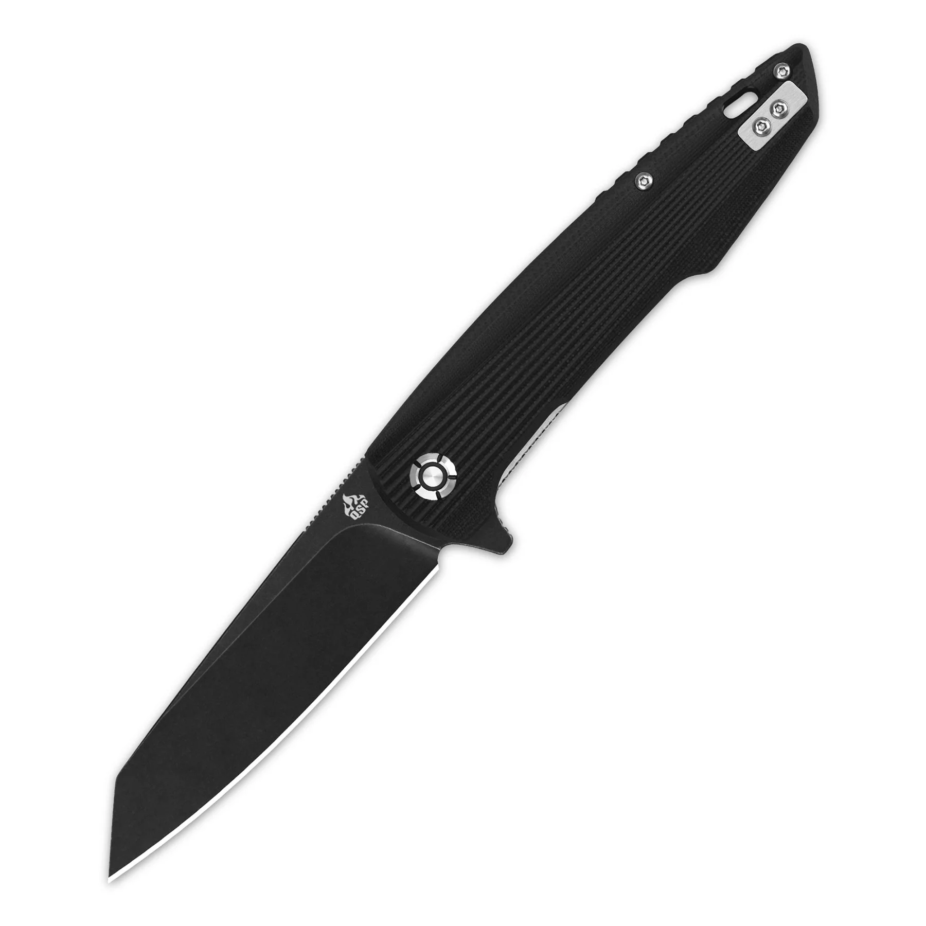 QSP Phoenix Liner Lock Pocket Knife D2 blade Black G10 Handle - Image 5