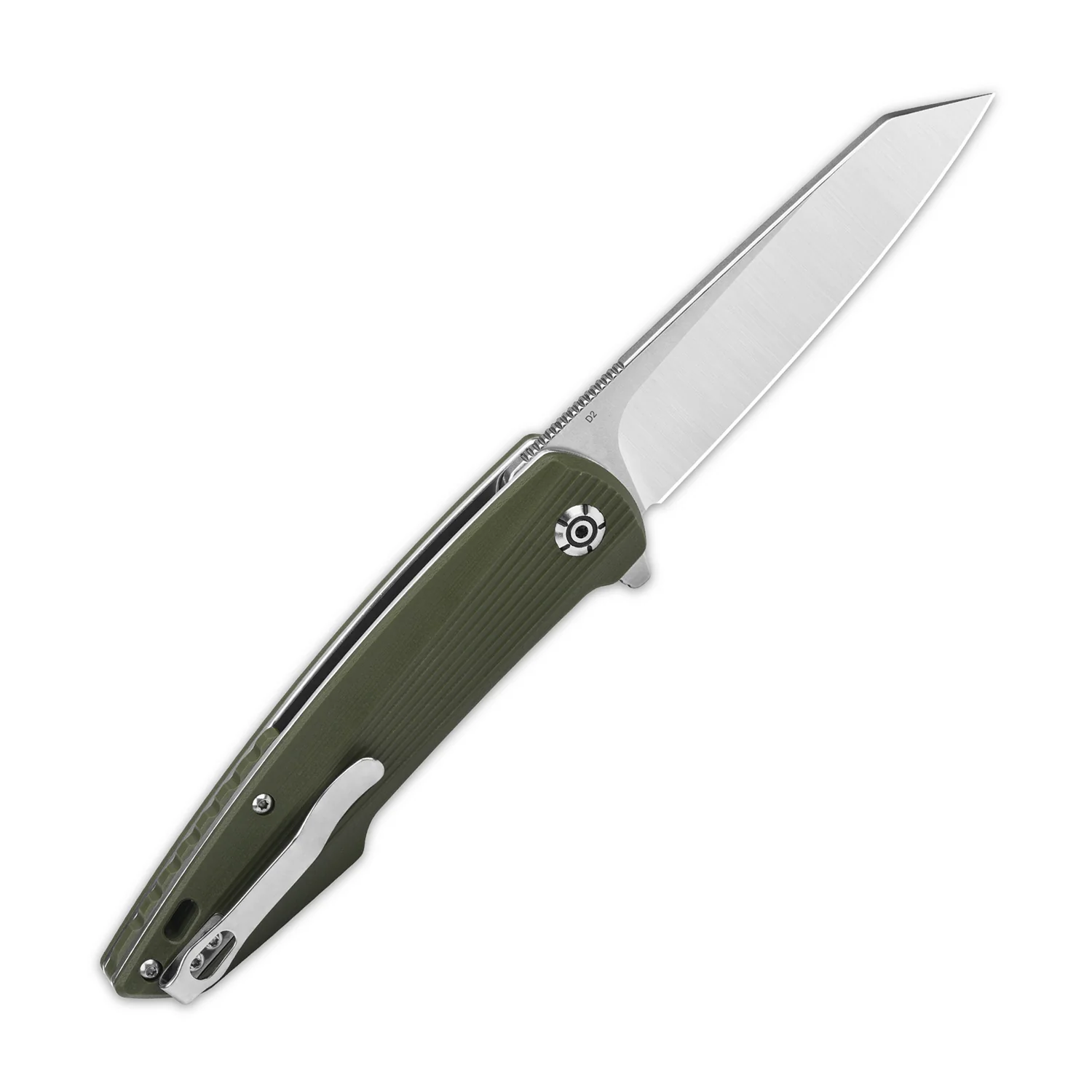 QSP Phoenix Liner Lock Pocket Knife D2 blade Green G10 Handle - Image 4