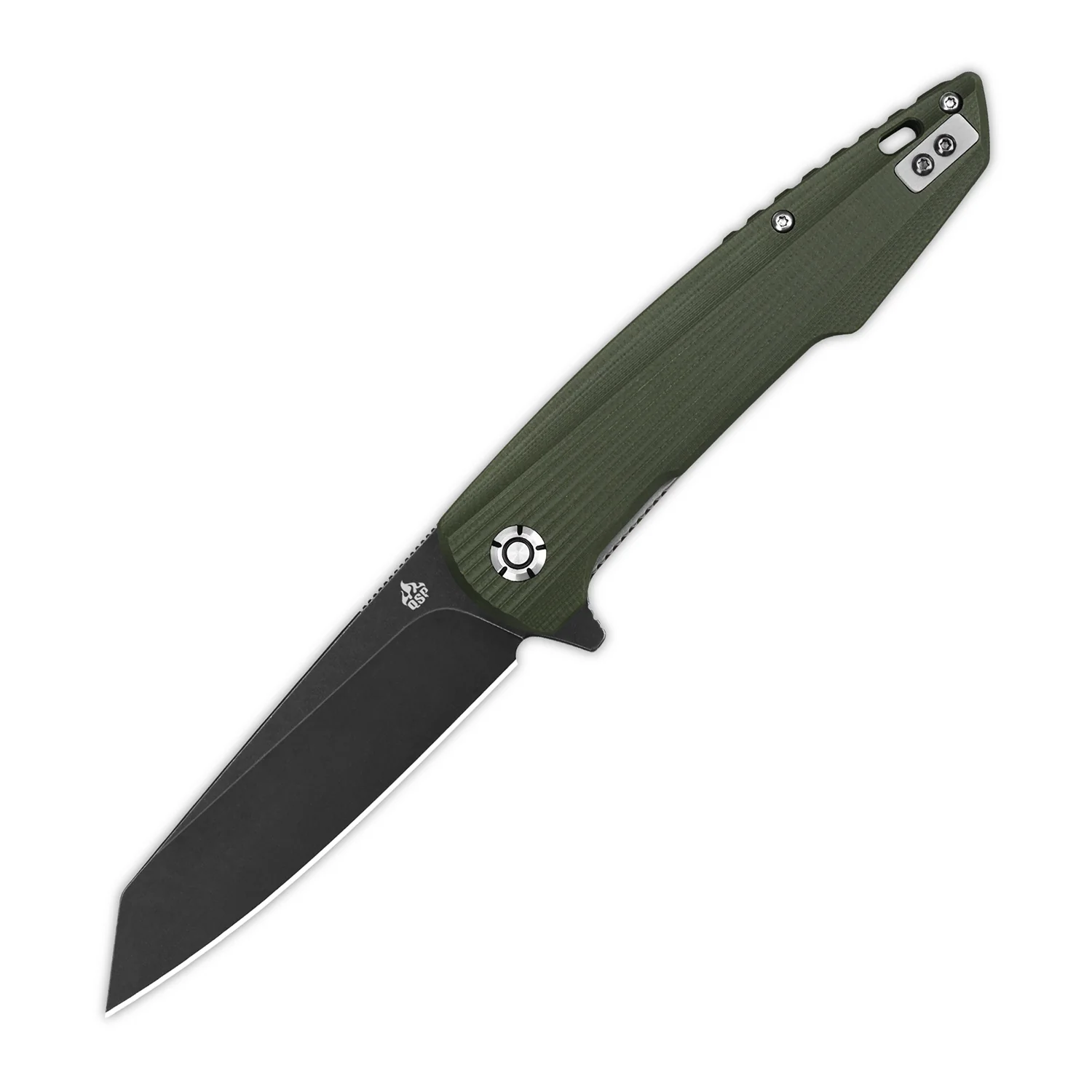 QSP Phoenix Liner Lock Pocket Knife D2 blade Green G10 Handle - Image 5