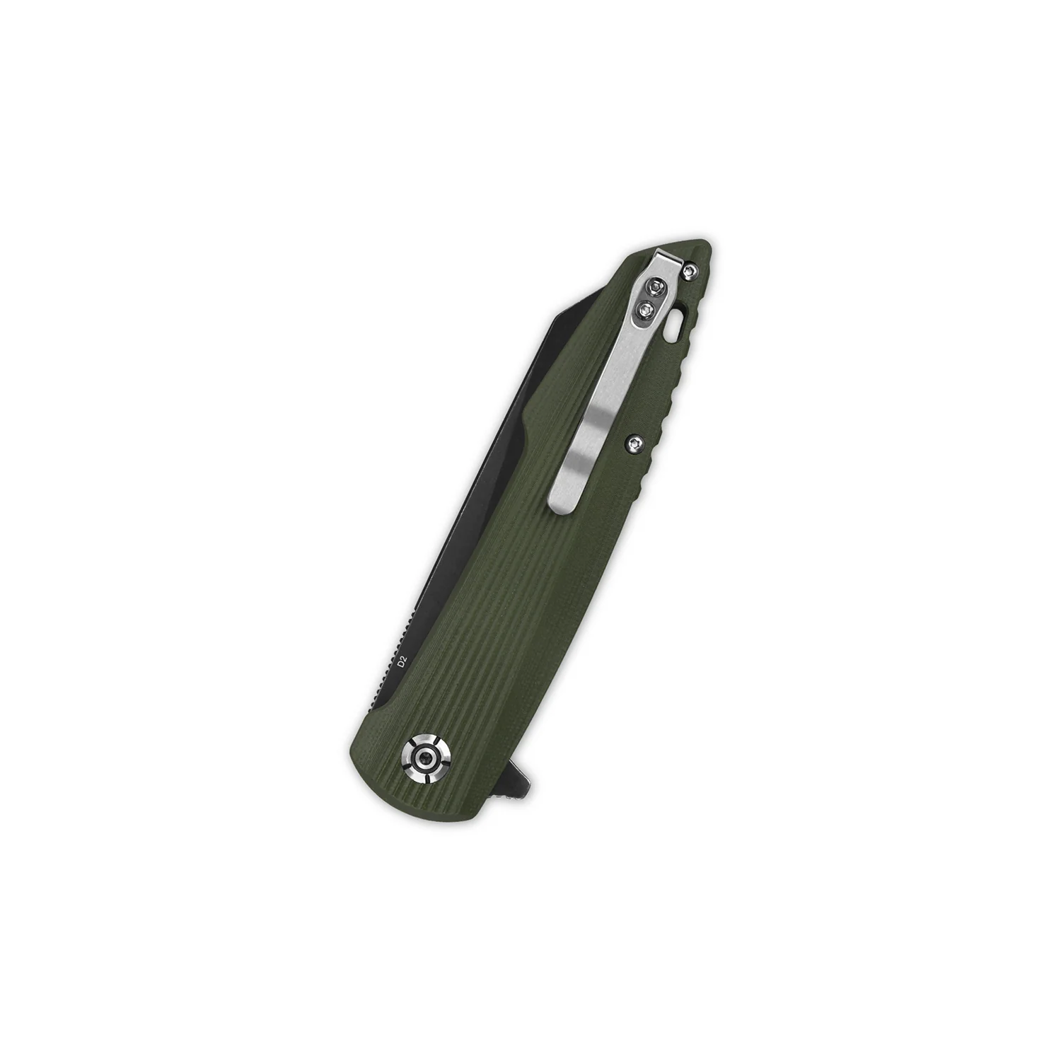 QSP Phoenix Liner Lock Pocket Knife D2 blade Green G10 Handle - Image 6