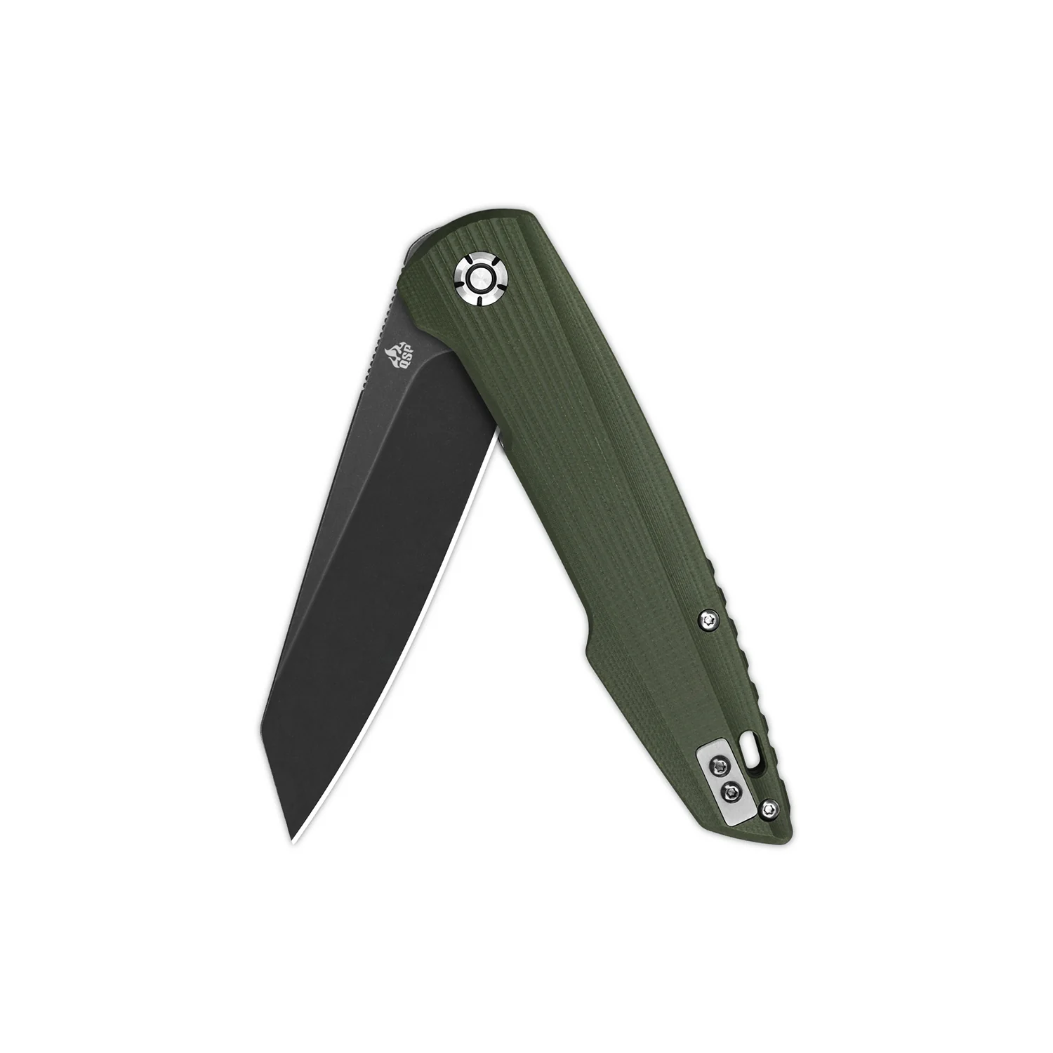 QSP Phoenix Liner Lock Pocket Knife D2 blade Green G10 Handle - Image 7