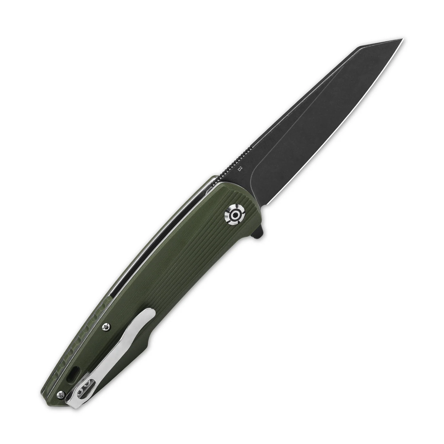 QSP Phoenix Liner Lock Pocket Knife D2 blade Green G10 Handle - Image 8