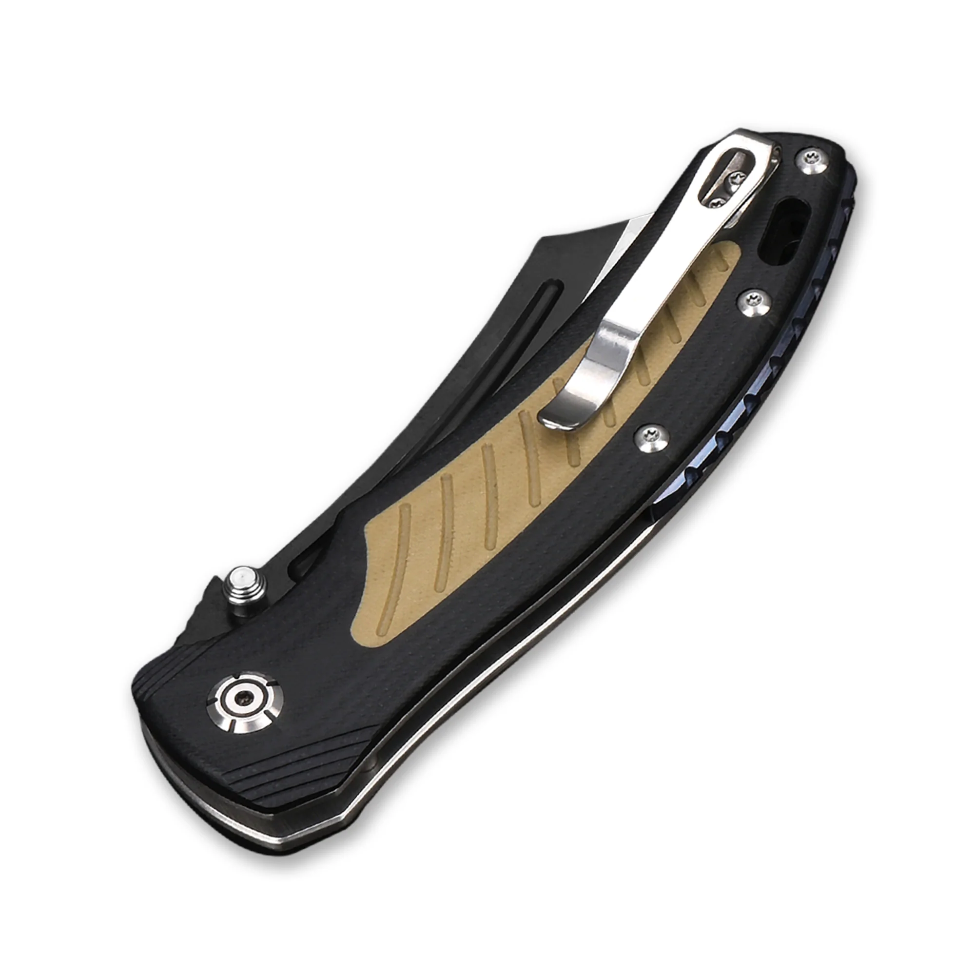 QSP Platypus Liner Lock Pocket Knife Sandvik 14C28N Blade G10 Handle with Ti Backspacer - Image 6
