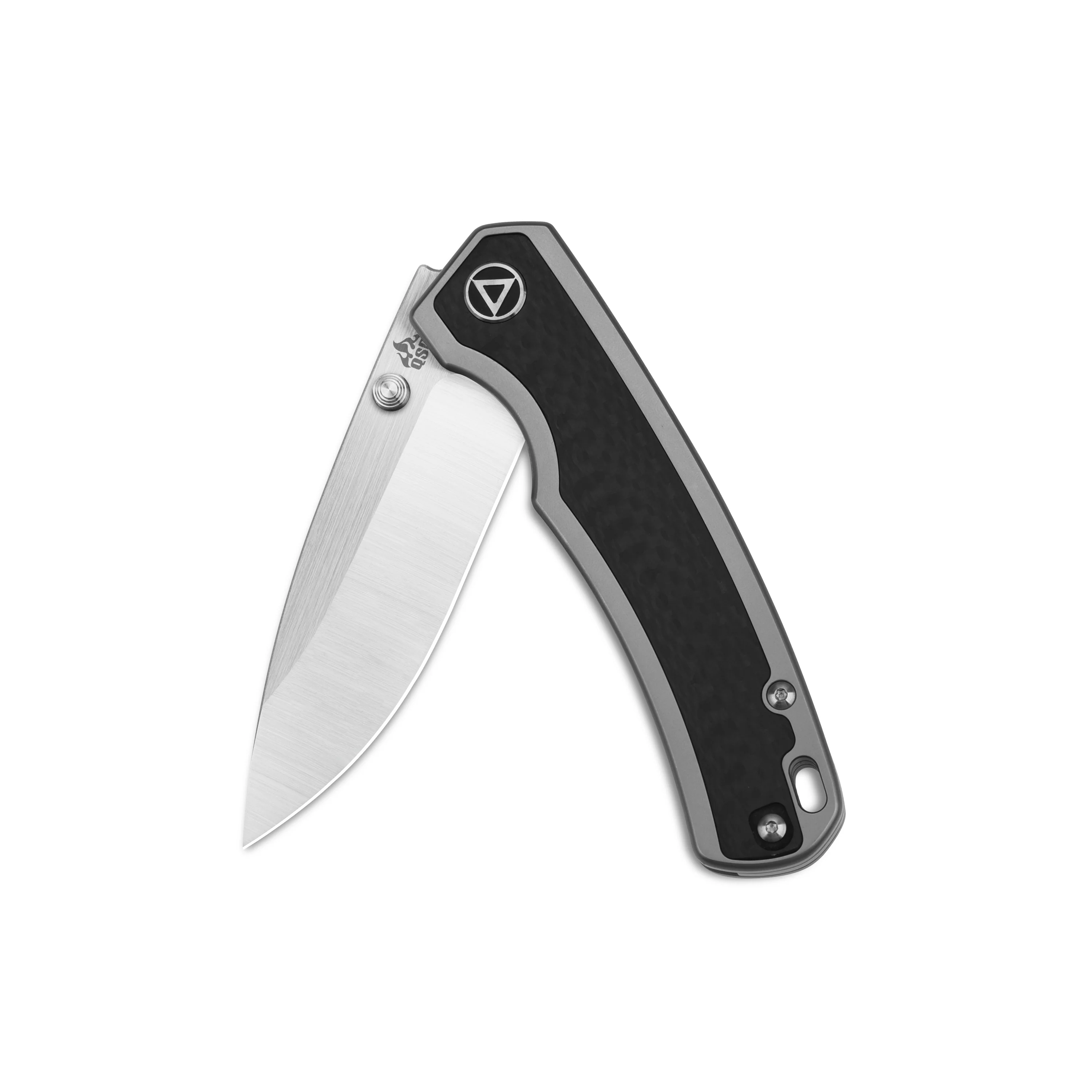 QSP Puffin Frame Lock Pocket Knife CPM S35VN Blade Titanium Handle with Carbon Fiber inlay - Image 7
