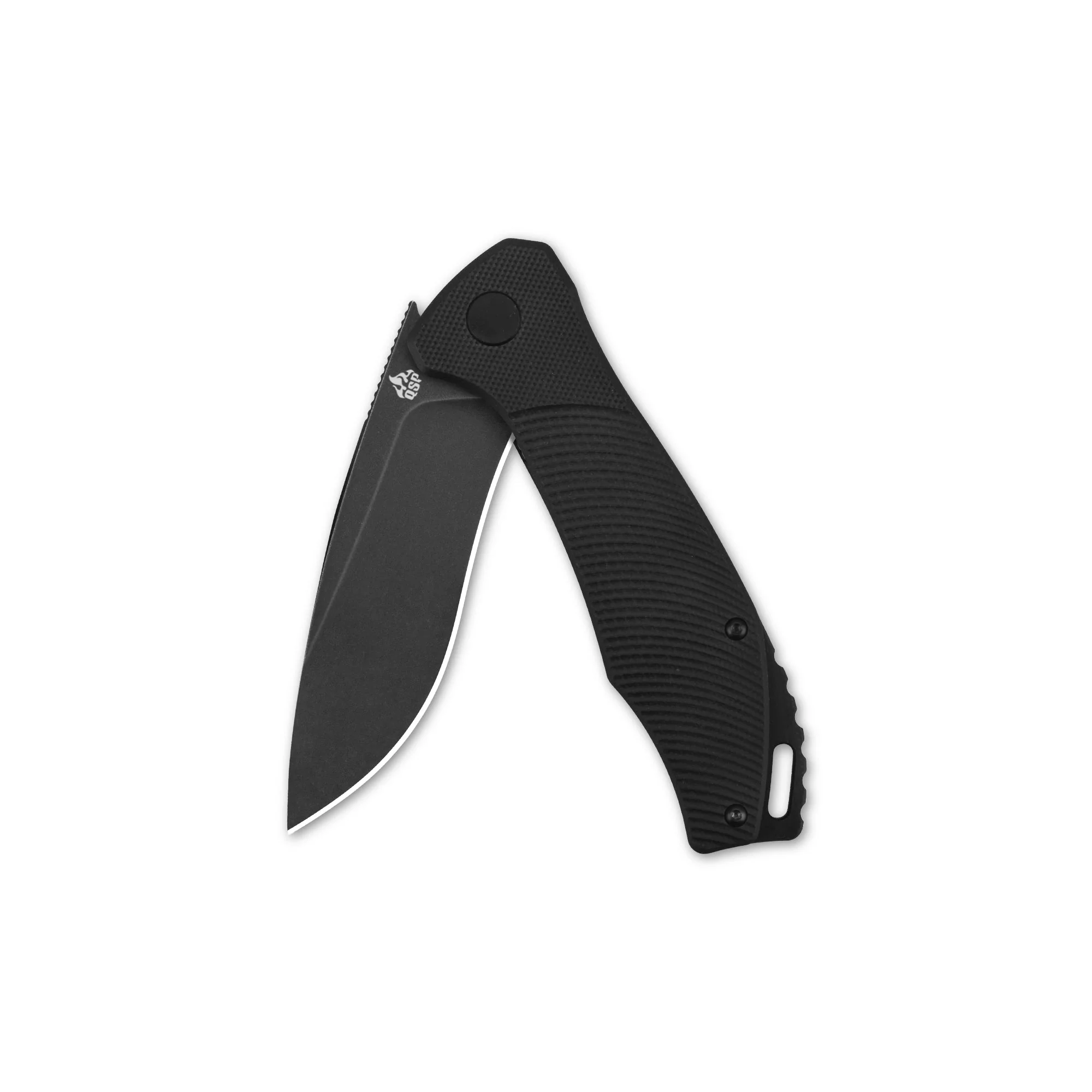 QSP Raven Liner Lock Pocket Knife D2 Blade Black G10 Handle - Image 7