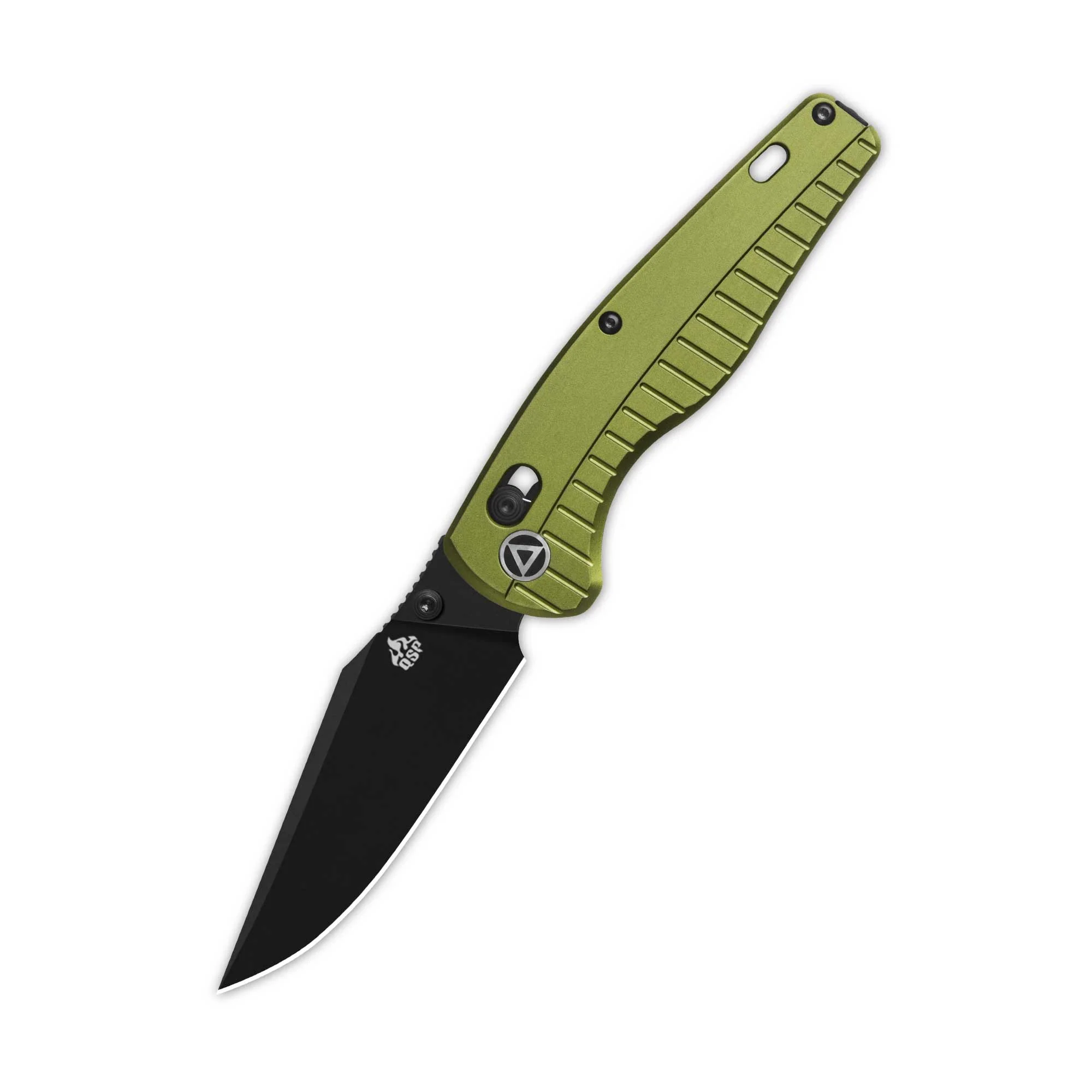 QSP Reptile Glyde Lock Pocket Knife 14C28N Blade Champ OD Green Aluminium Handle - Image 5